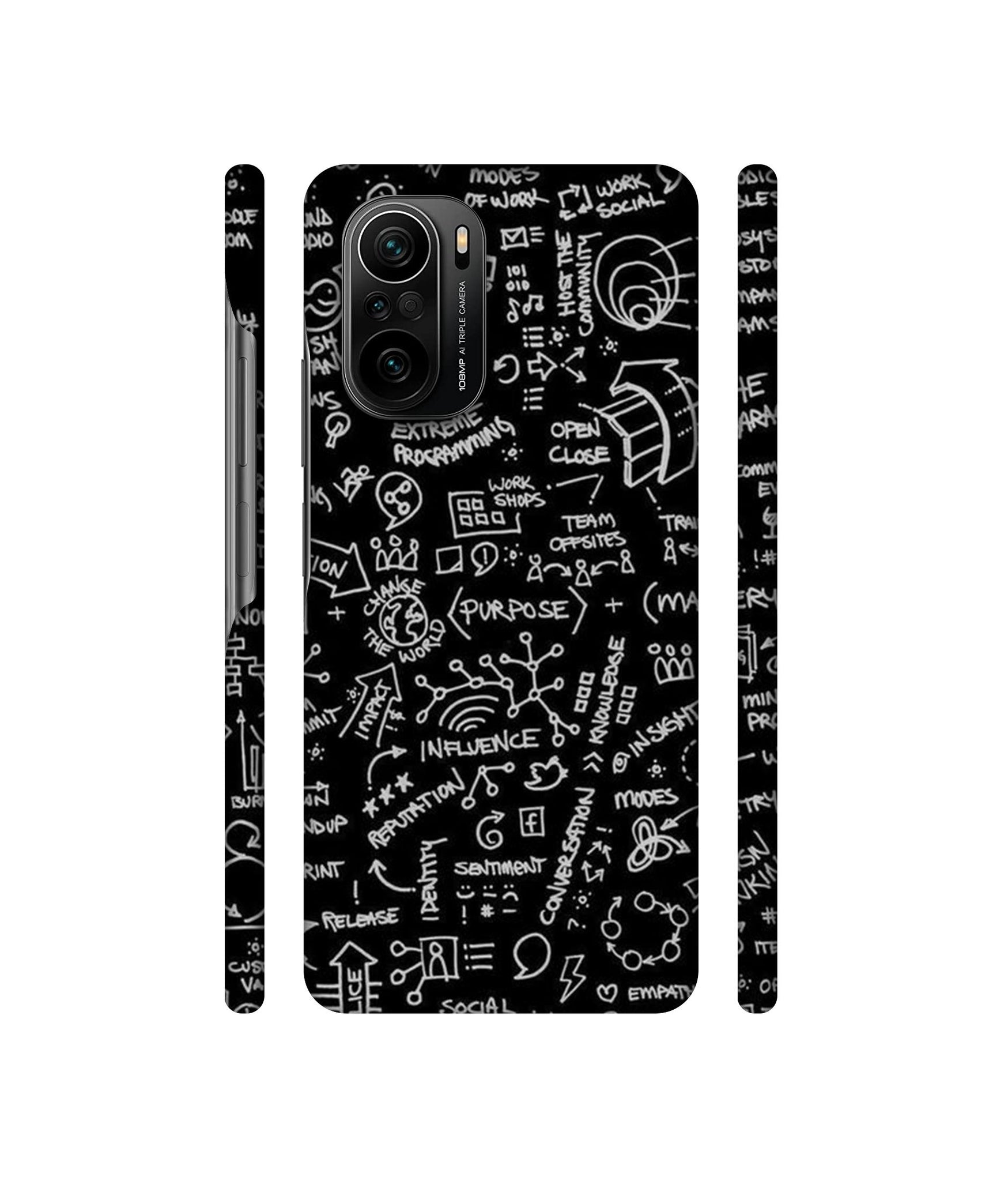 Formulas Designer Hard Back Cover for Mi 11X / Mi 11X Pro / Mi Poco F3