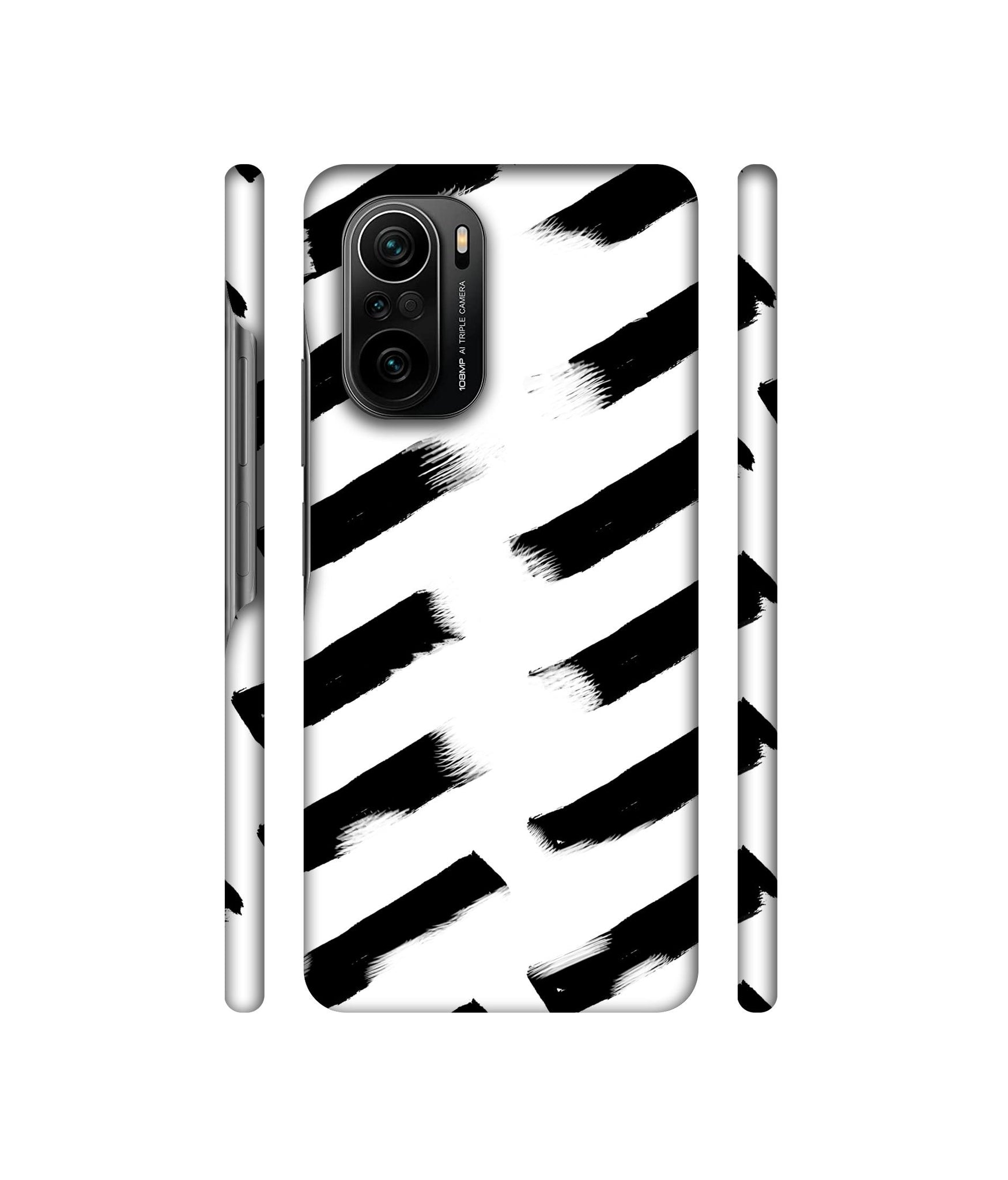 Black & White Rectangle Designer Hard Back Cover for Mi 11X / Mi 11X Pro / Mi Poco F3