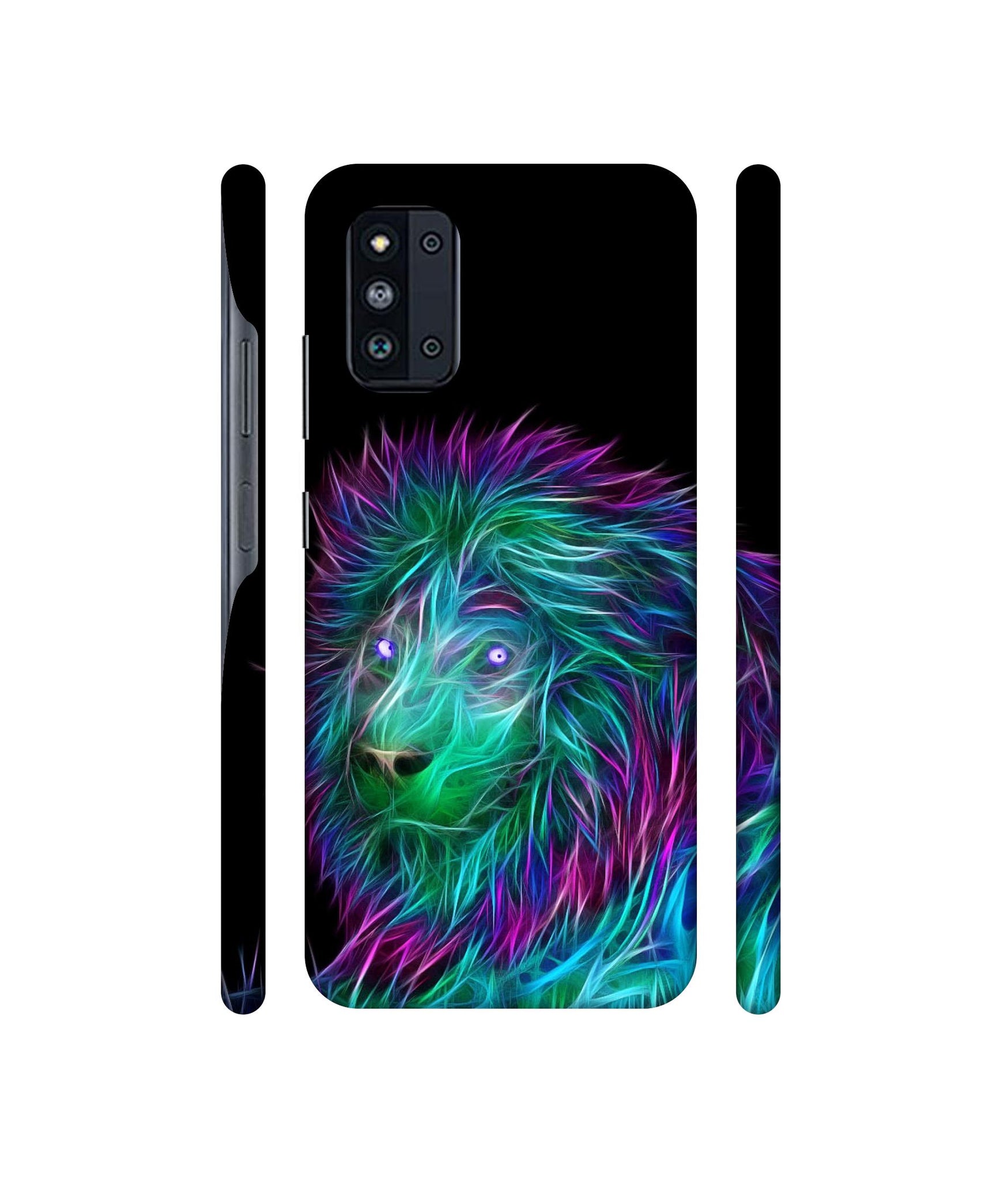 3D Lion Designer Hard Back Cover for Samsung Galaxy F52 5G