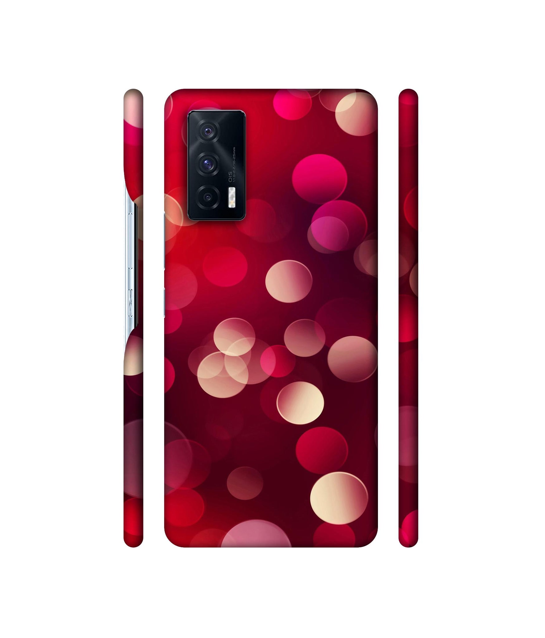 3D Circles Designer Hard Back Cover for Vivo iQOO 7