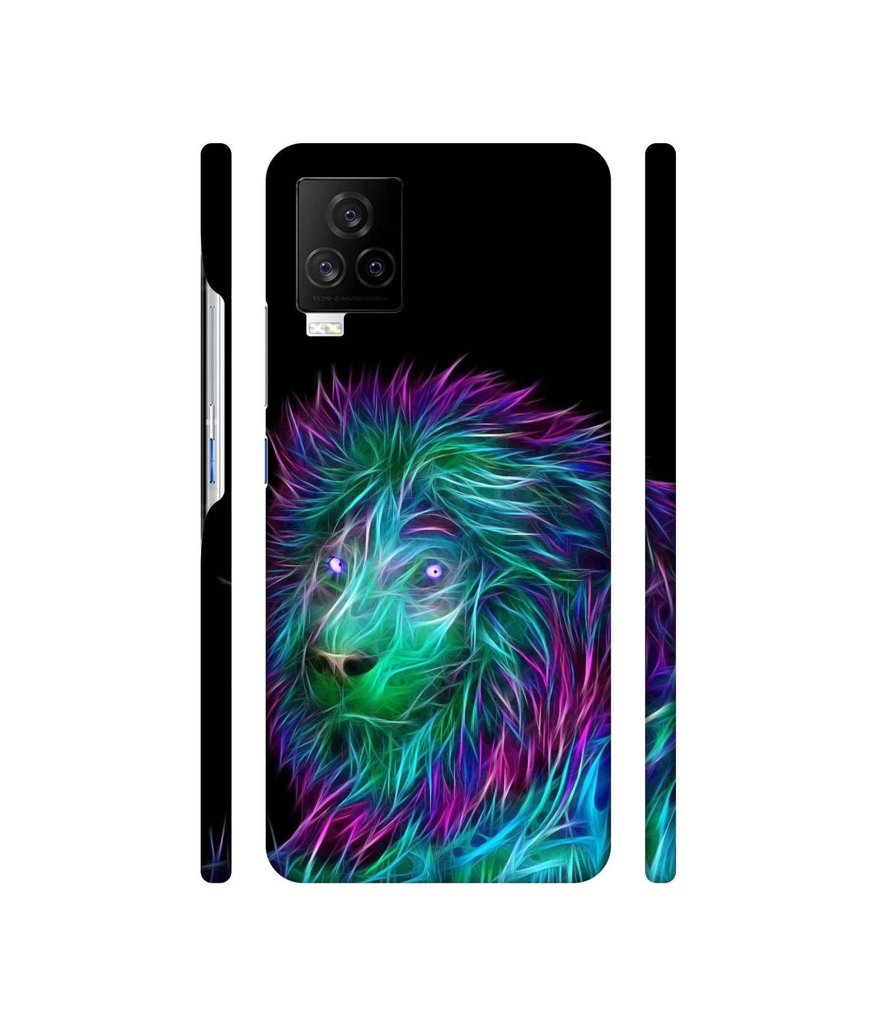3D Lion Designer Hard Back Cover for Vivo iQOO 7 Legend