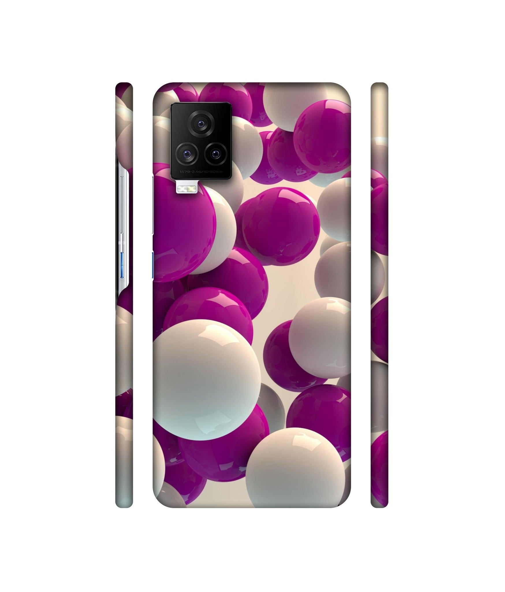 3D Balloons Designer Hard Back Cover for Vivo iQOO 7 Legend