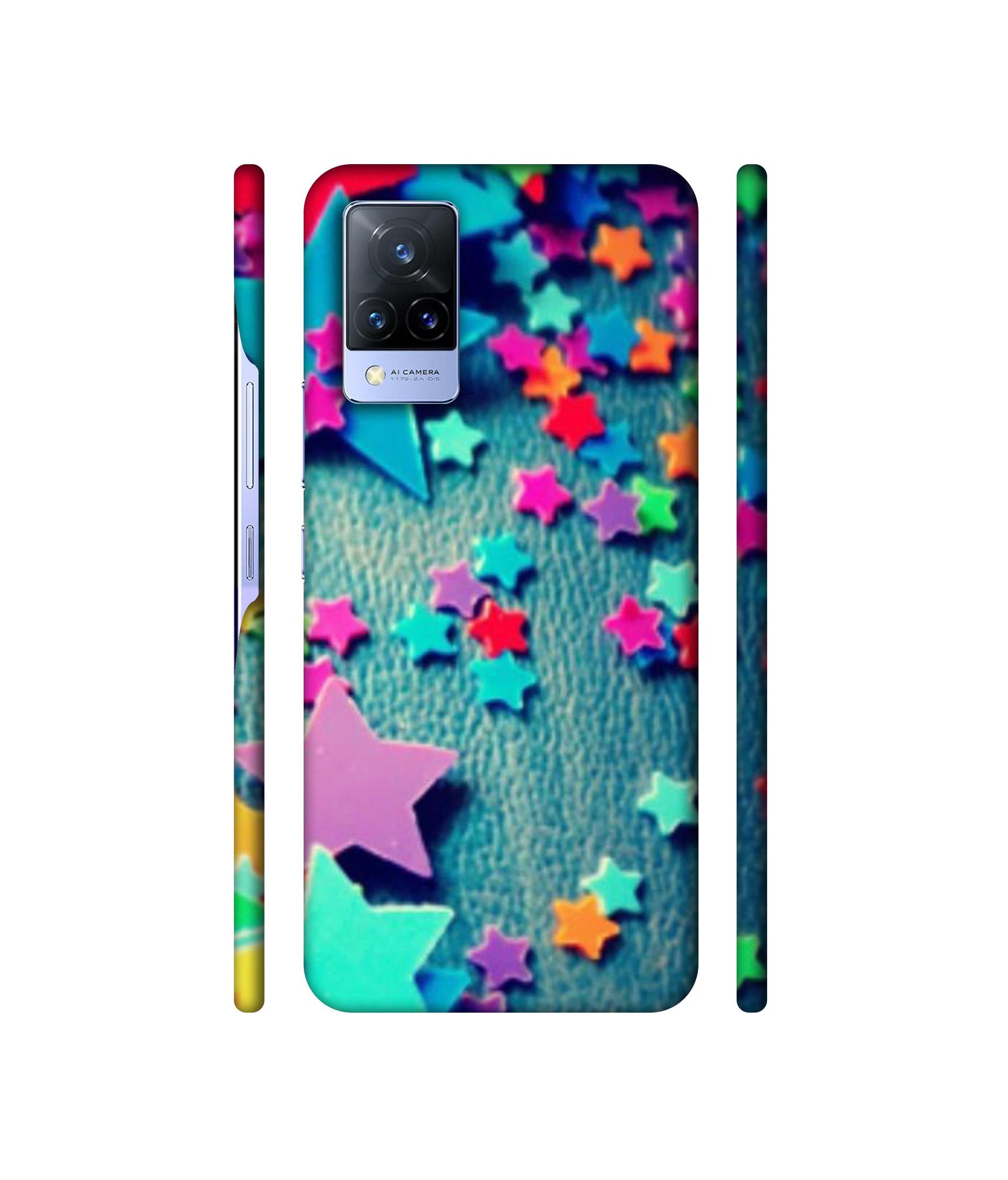 Colorful Stars Designer Hard Back Cover for Vivo V21 5G