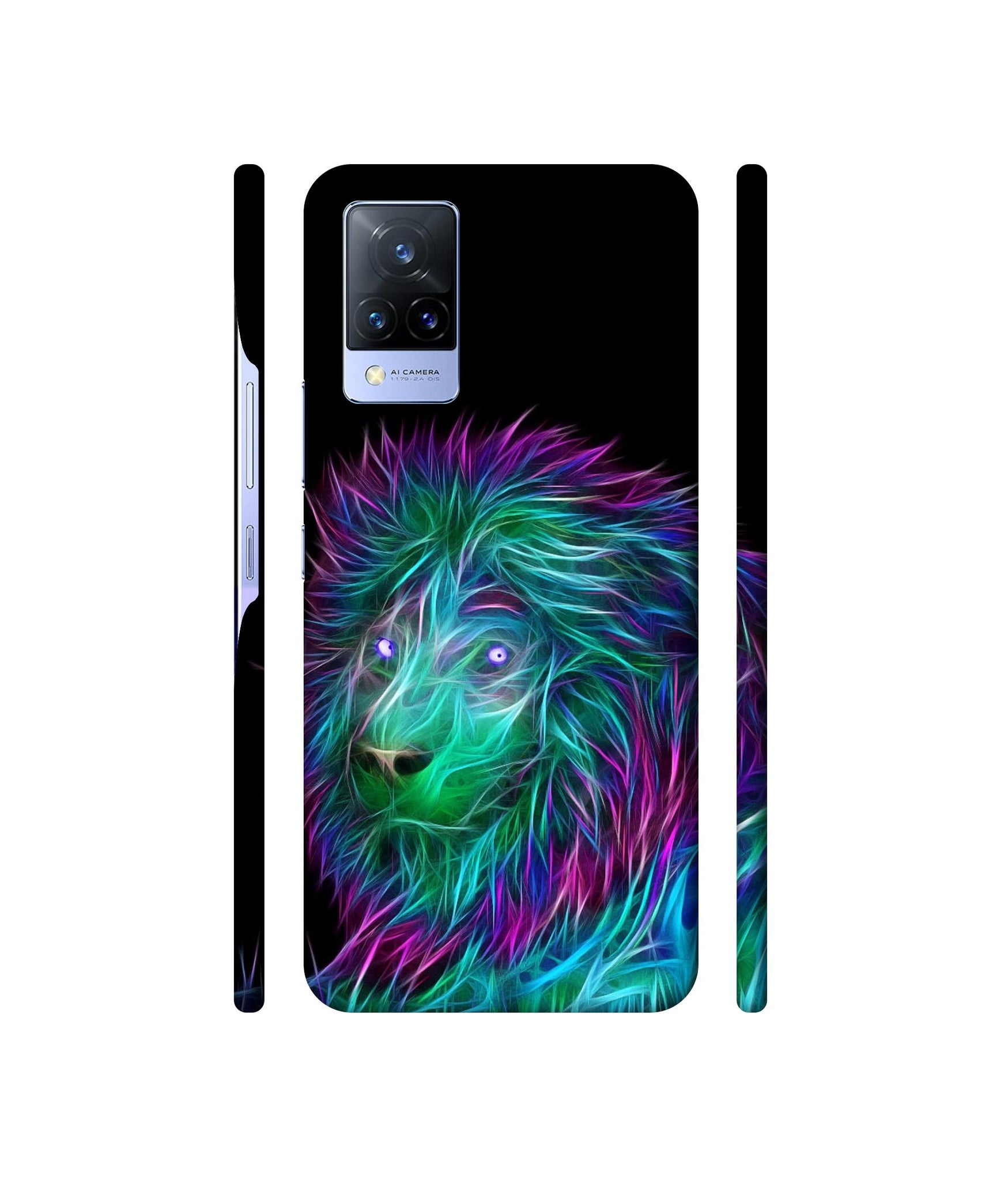 3D Lion Designer Hard Back Cover for Vivo V21 5G