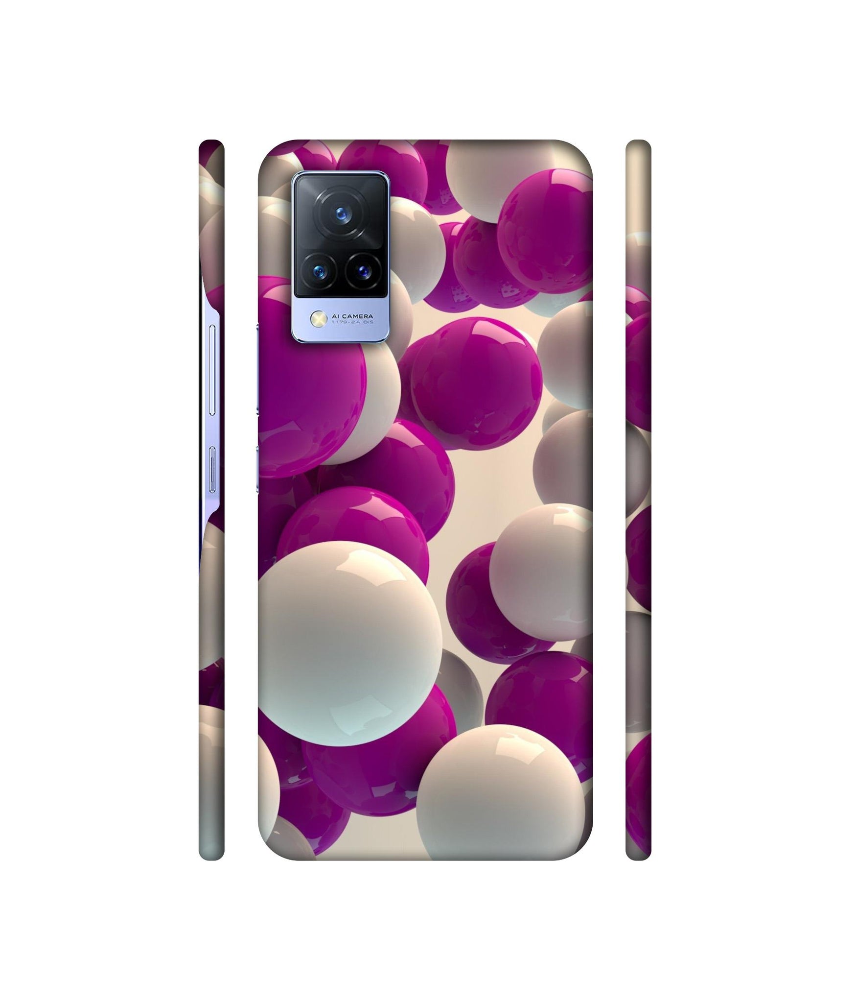 3D Balloons Designer Hard Back Cover for Vivo V21 5G
