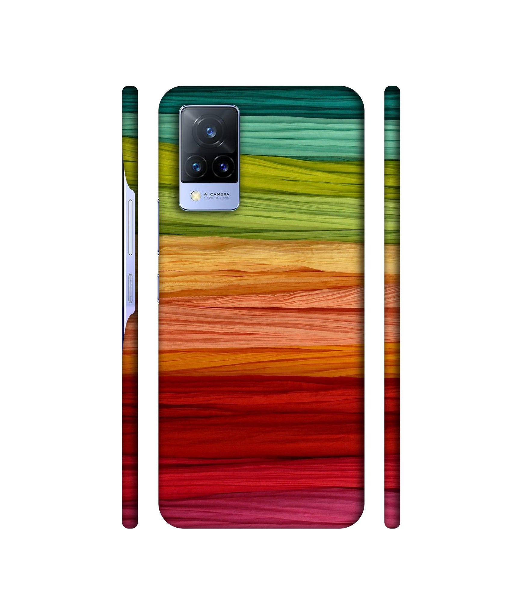 Colorful Thread Designer Hard Back Cover for Vivo V21 5G