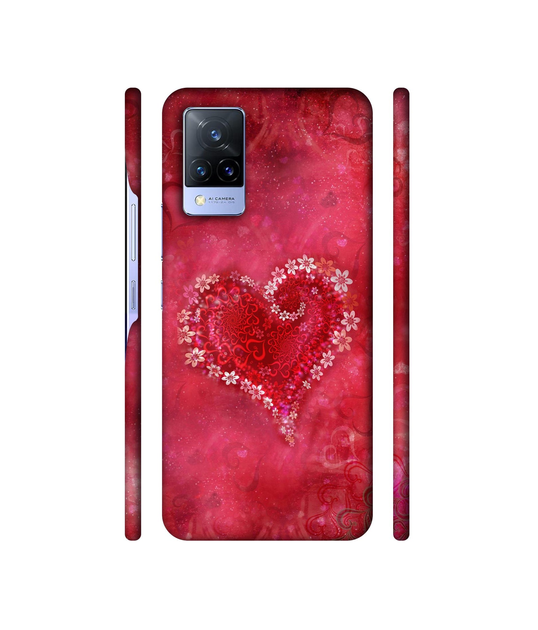 Heart Designer Hard Back Cover for Vivo V21 5G