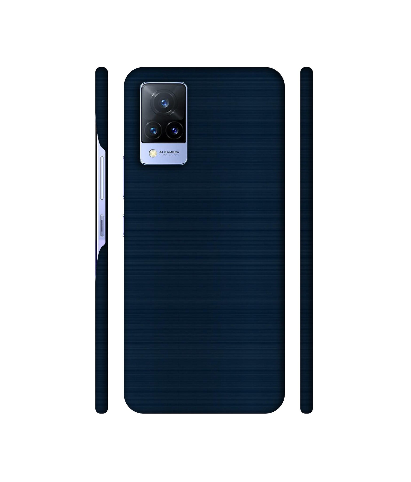 Blue Line Designer Hard Back Cover for Vivo V21 5G