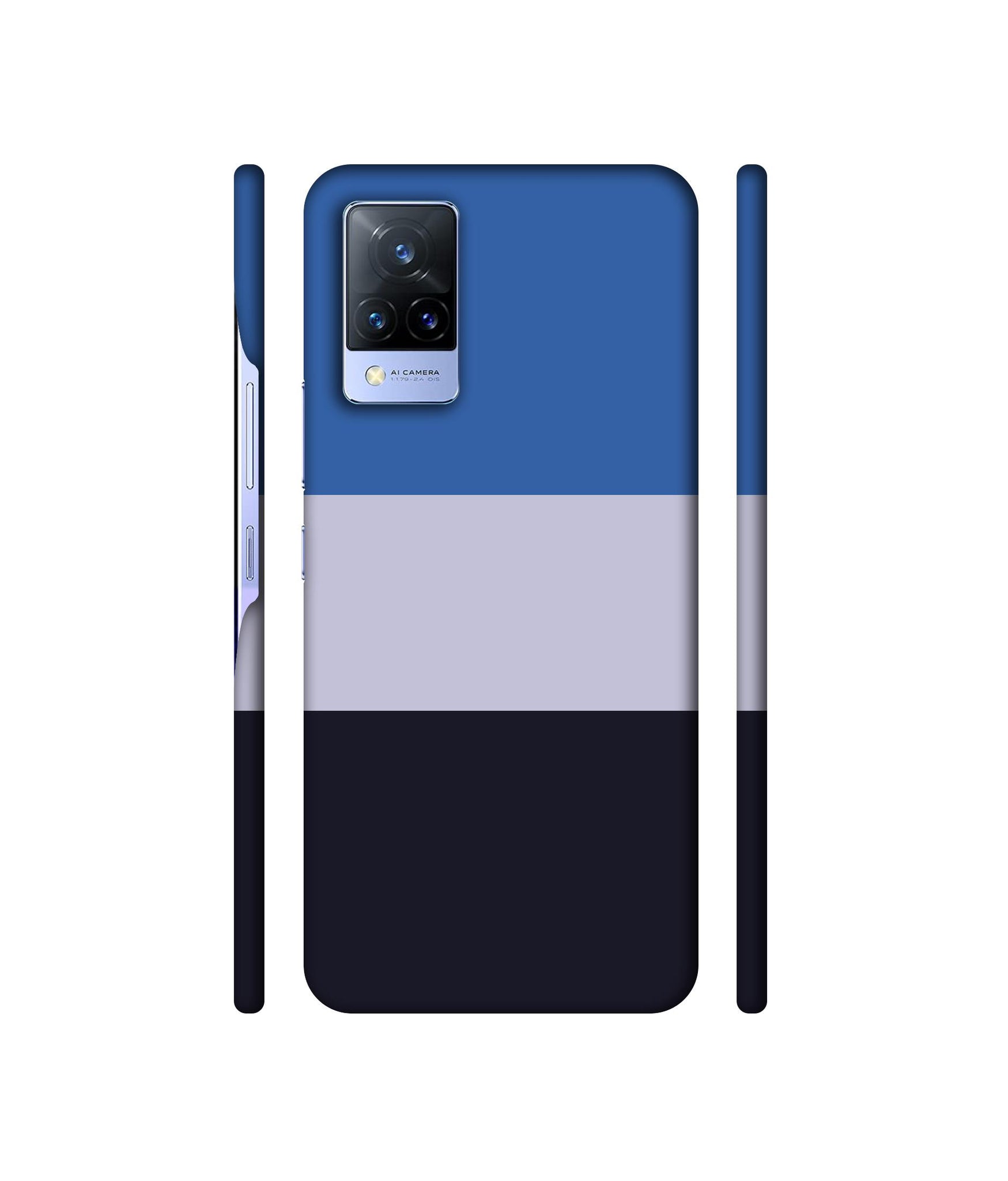 Three Colour Straps Designer Hard Back Cover for Vivo V21 5G