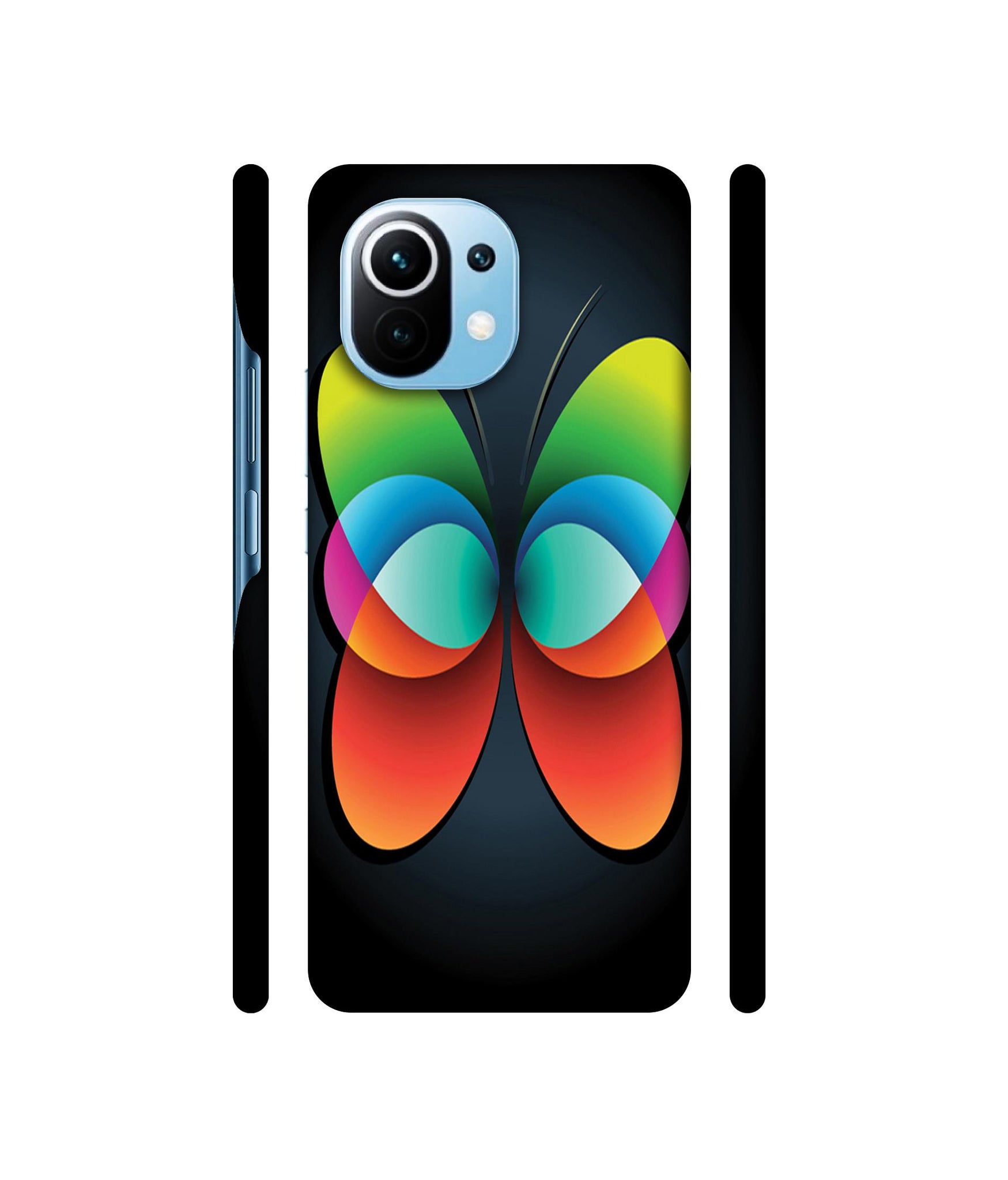 Colourfull Butterfly Designer Hard Back Cover for Mi 11 Lite 4G