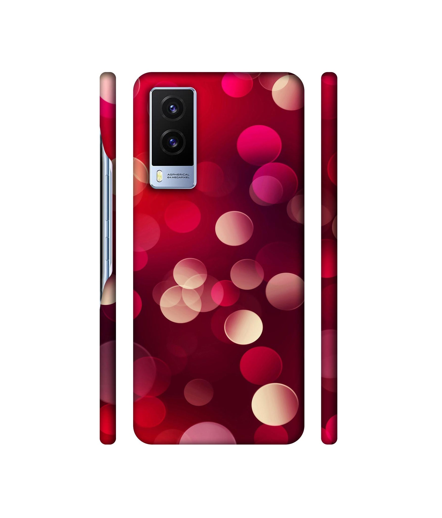 3D Circles Designer Hard Back Cover for Vivo V21E 5G