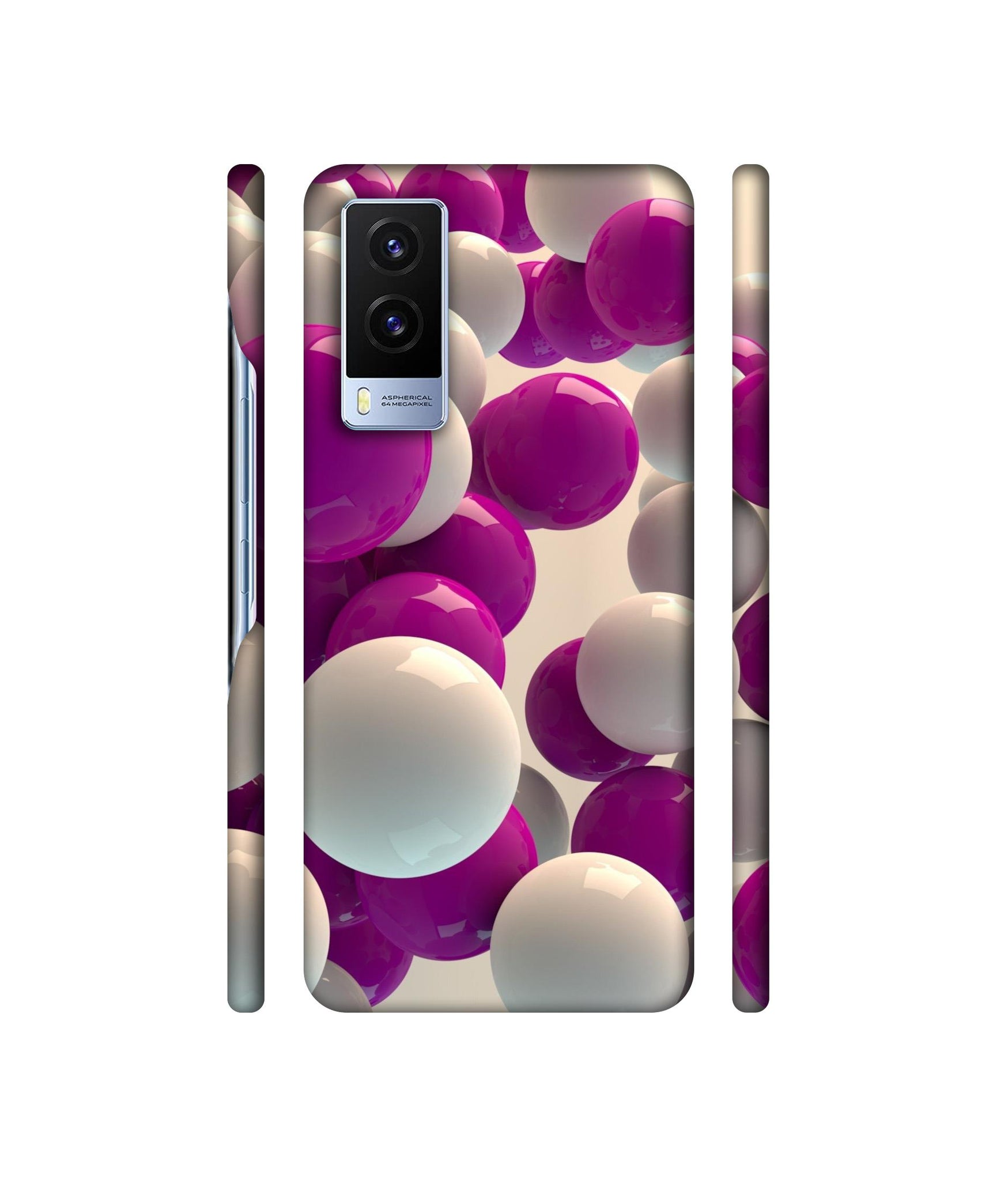 3D Balloons Designer Hard Back Cover for Vivo V21E 5G