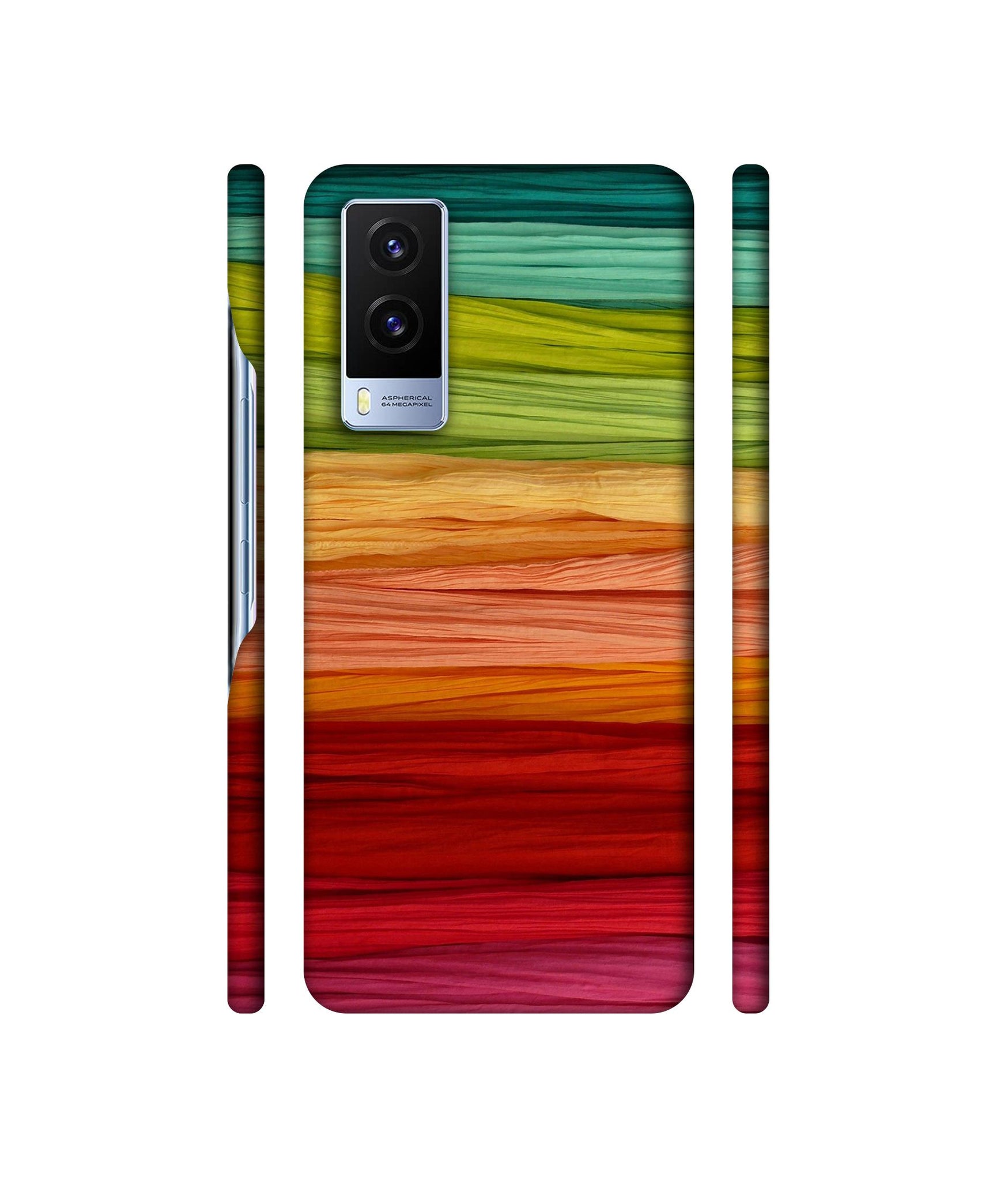 Colorful Thread Designer Hard Back Cover for Vivo V21E 5G