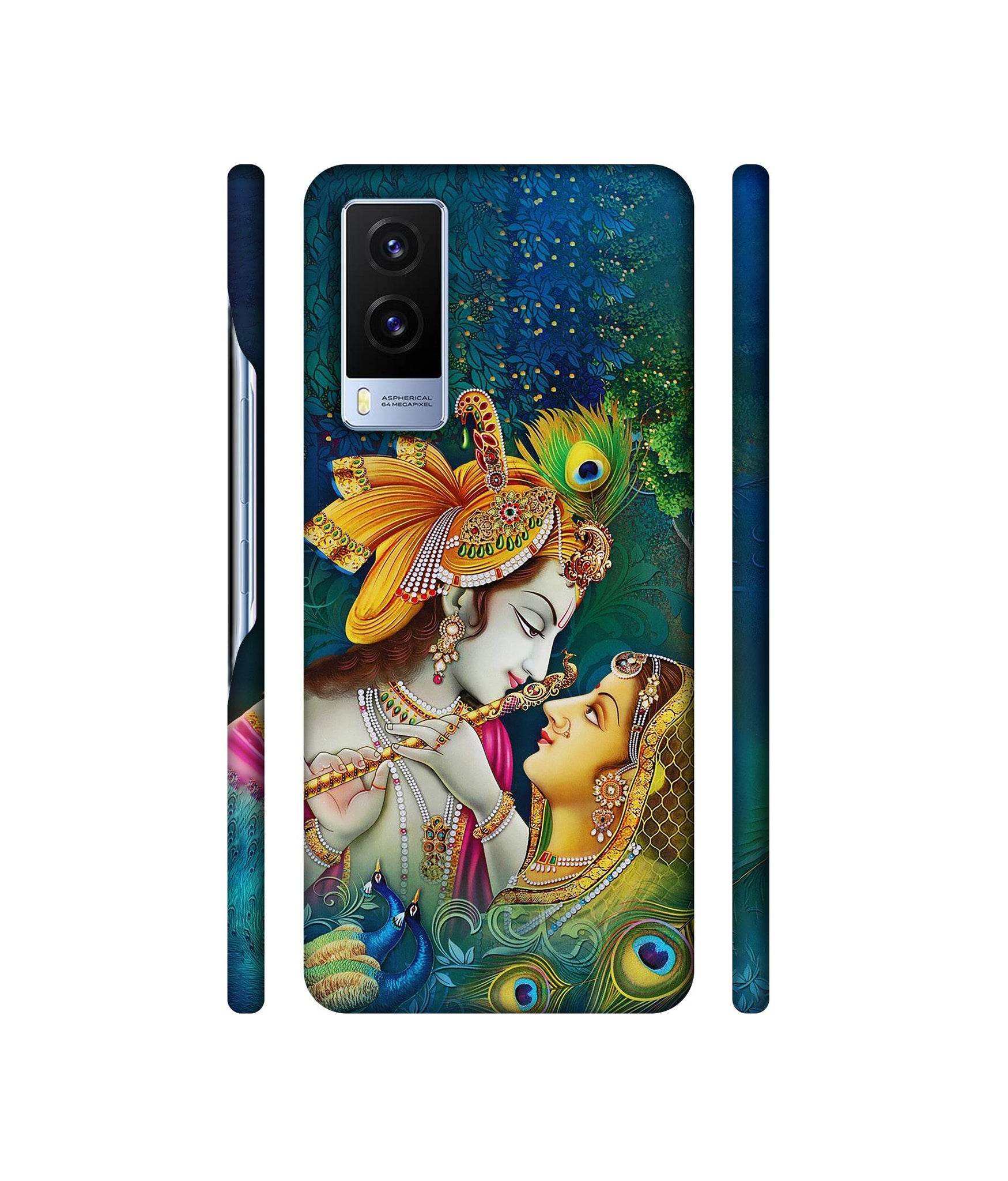 Radha Kishan Love Designer Hard Back Cover for Vivo V21E 5G