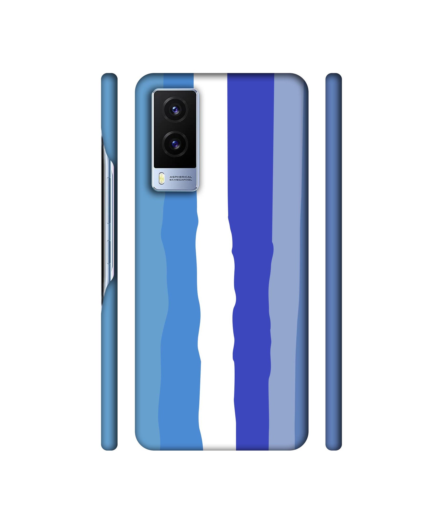 Blue Shade Rainbow Designer Hard Back Cover for Vivo V21E 5G