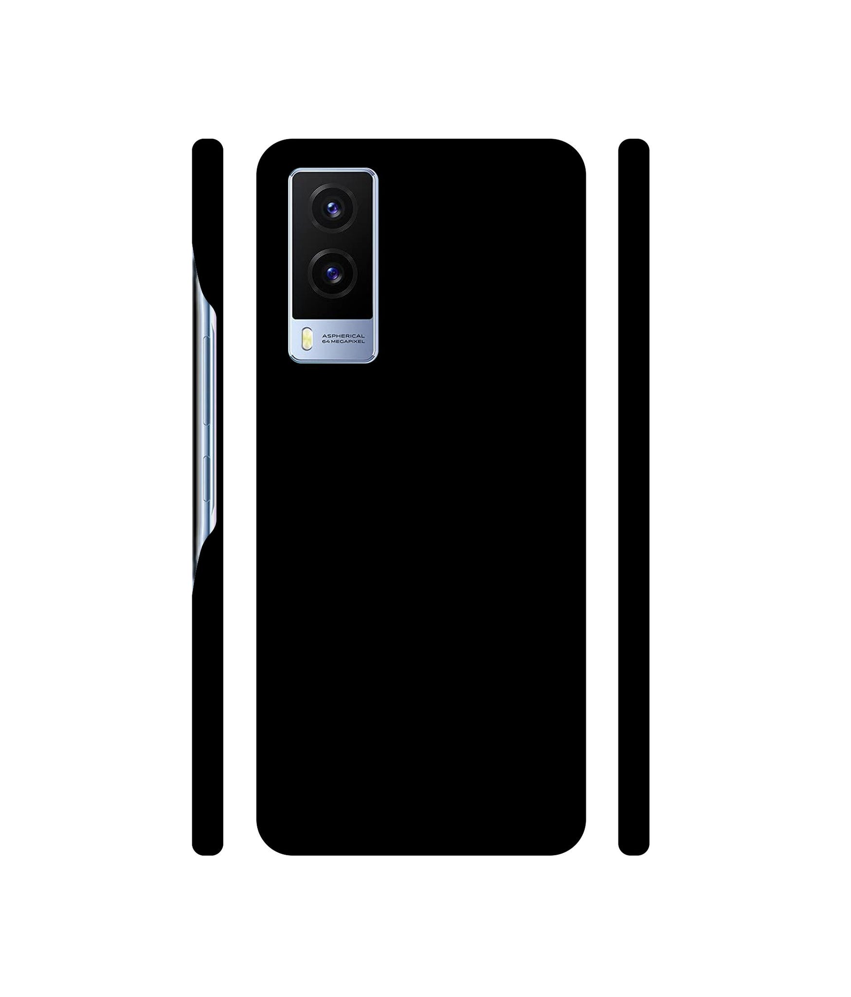 Solid Black Designer Hard Back Cover for Vivo V21E 5G