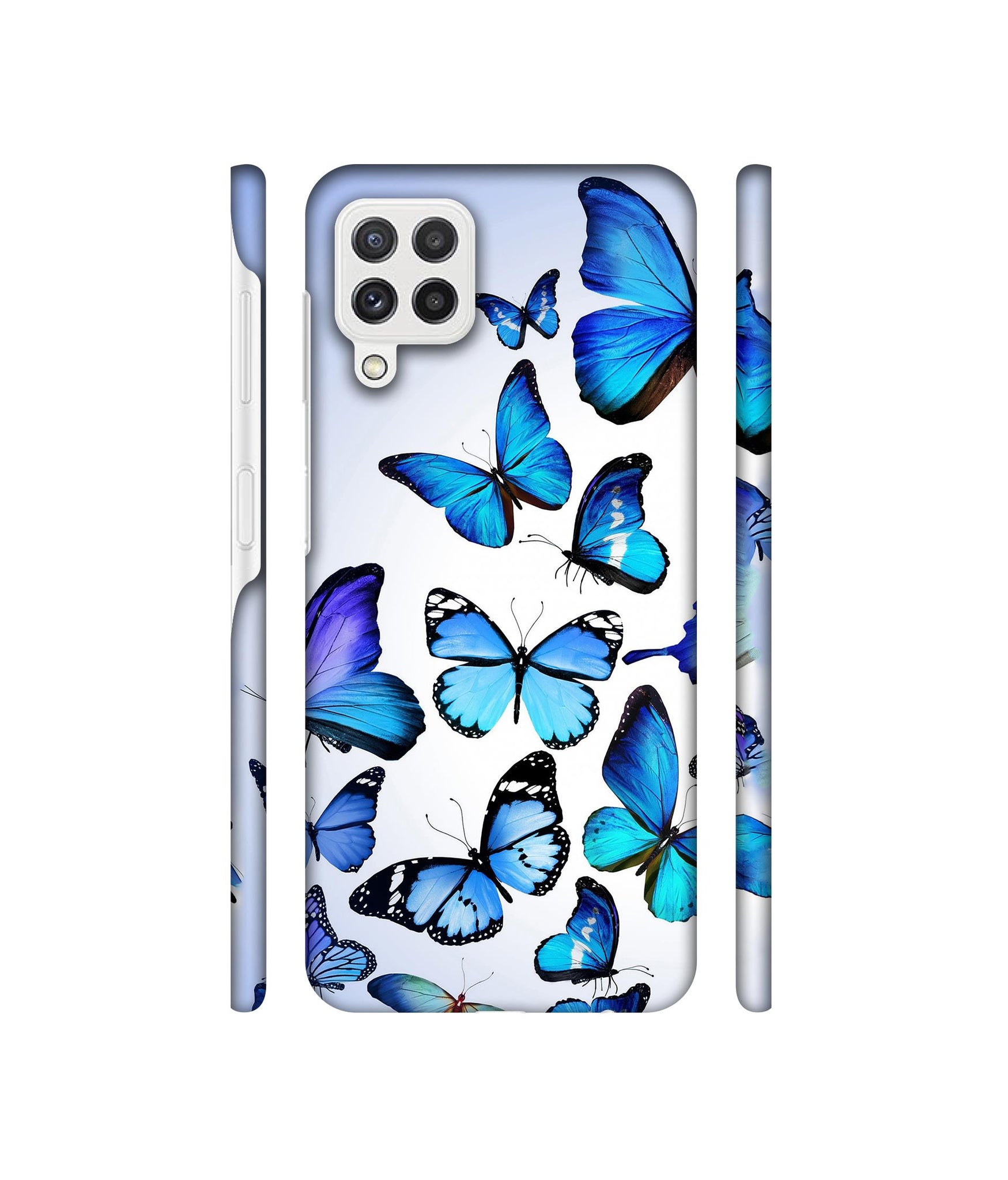 Colorful Flying Butterfly Designer Hard Back Cover for Samsung Galaxy A22 4G