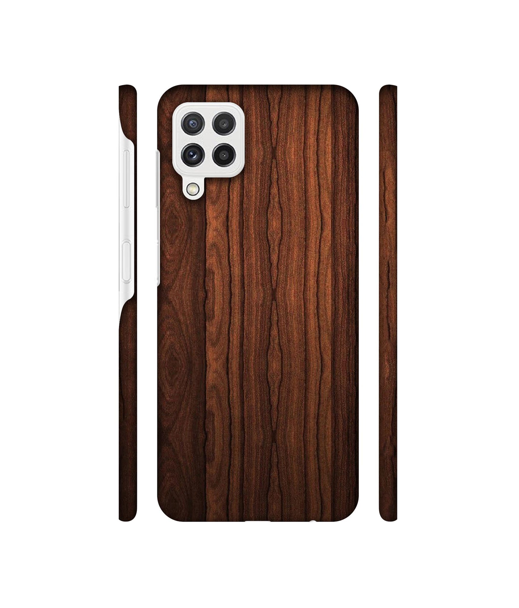 Brown Wooden Texture Designer Hard Back Cover for Samsung Galaxy A22 4G