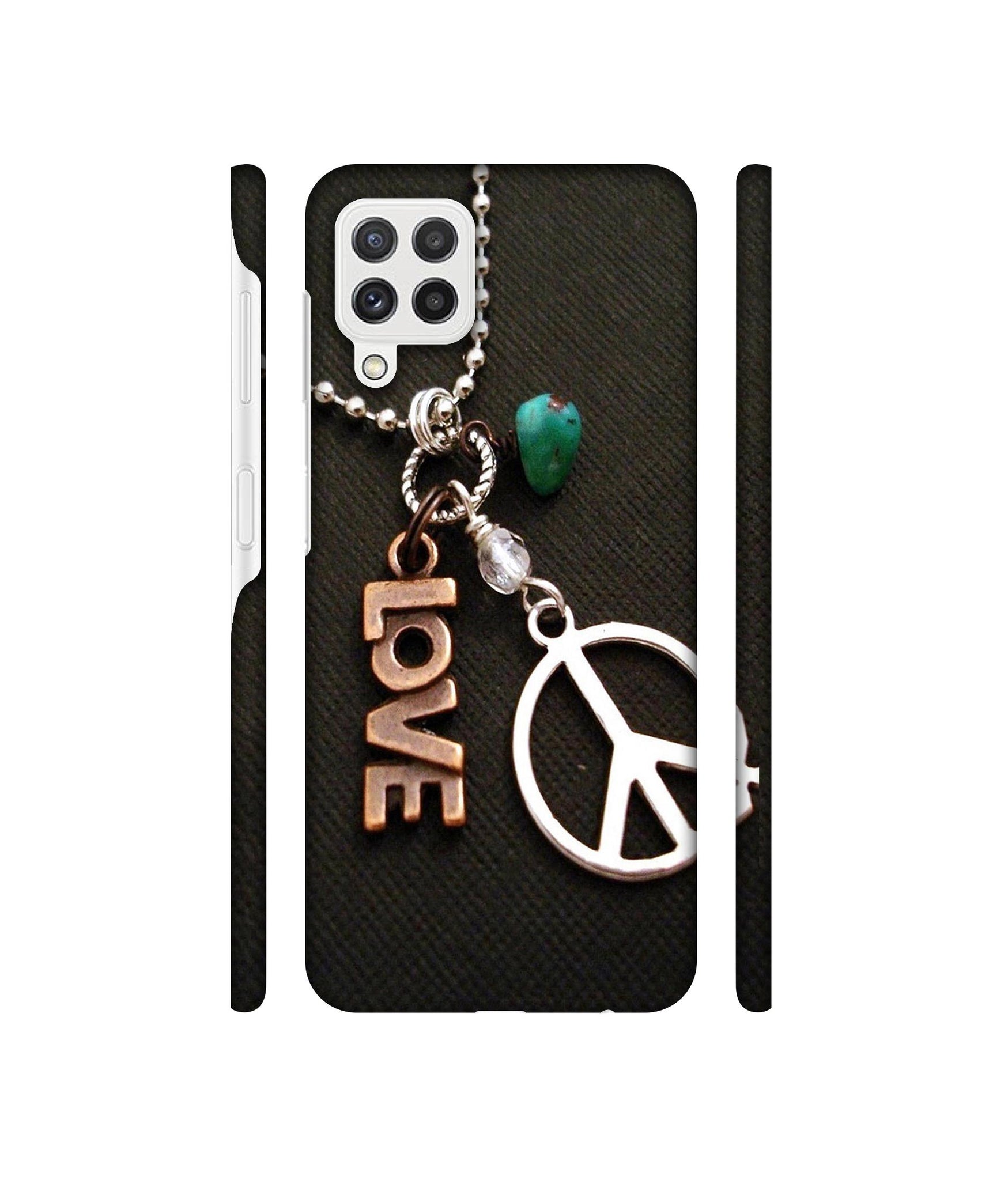Love and Peace Designer Hard Back Cover for Samsung Galaxy A22 4G