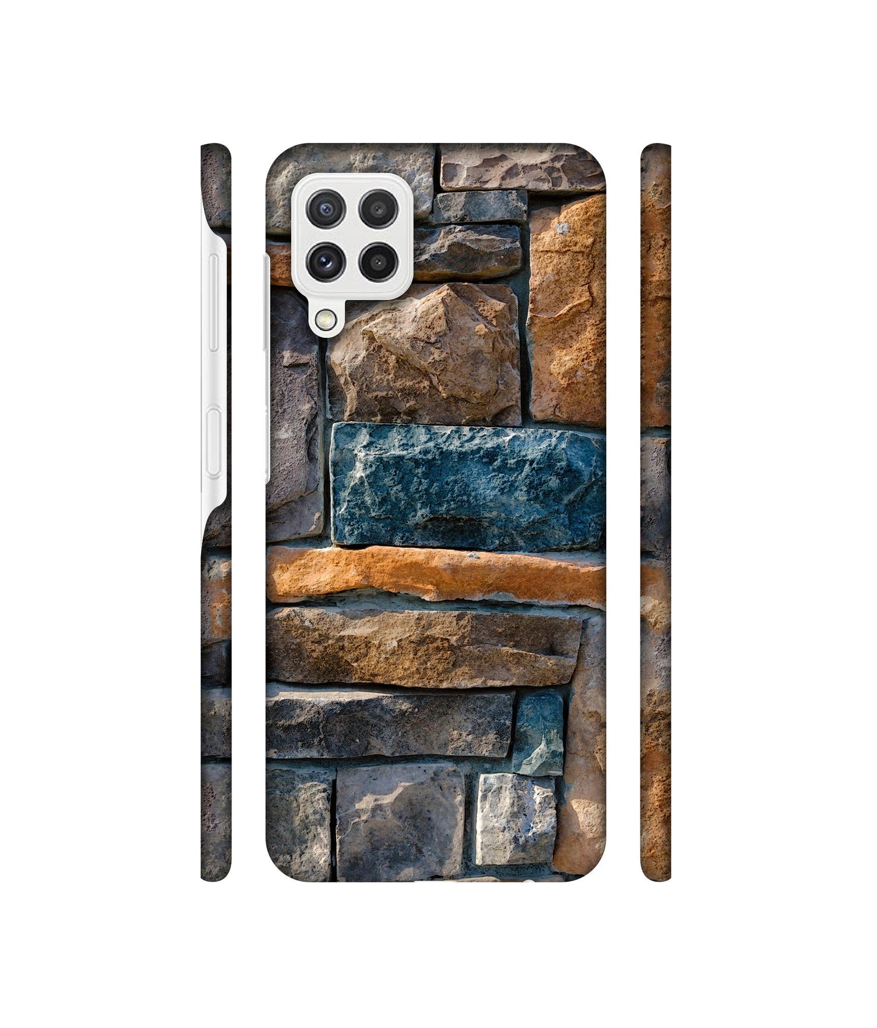 Decorative Stone Cladding Designer Hard Back Cover for Samsung Galaxy A22 4G