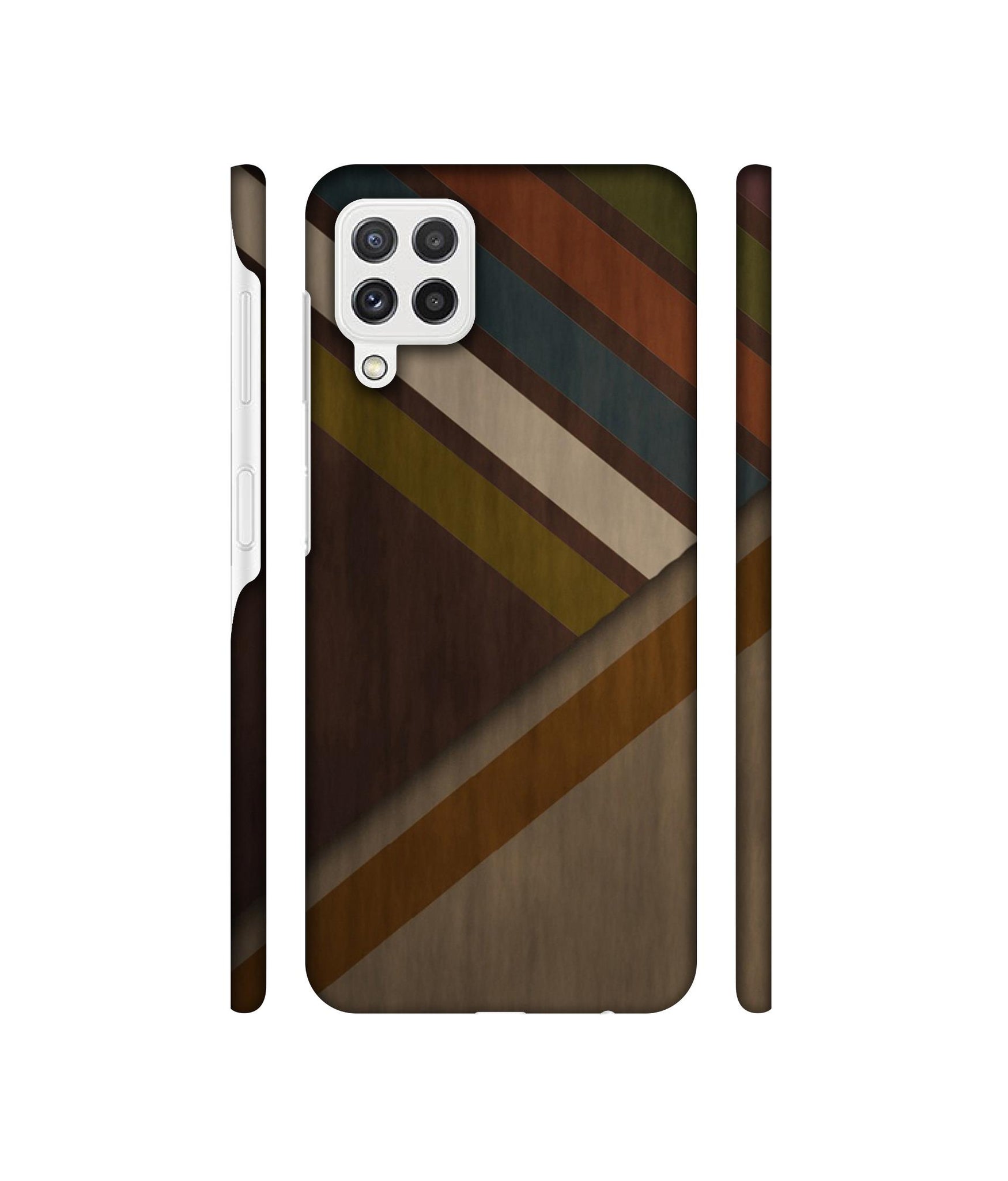 Colorful Wooden Pattern Designer Hard Back Cover for Samsung Galaxy A22 4G