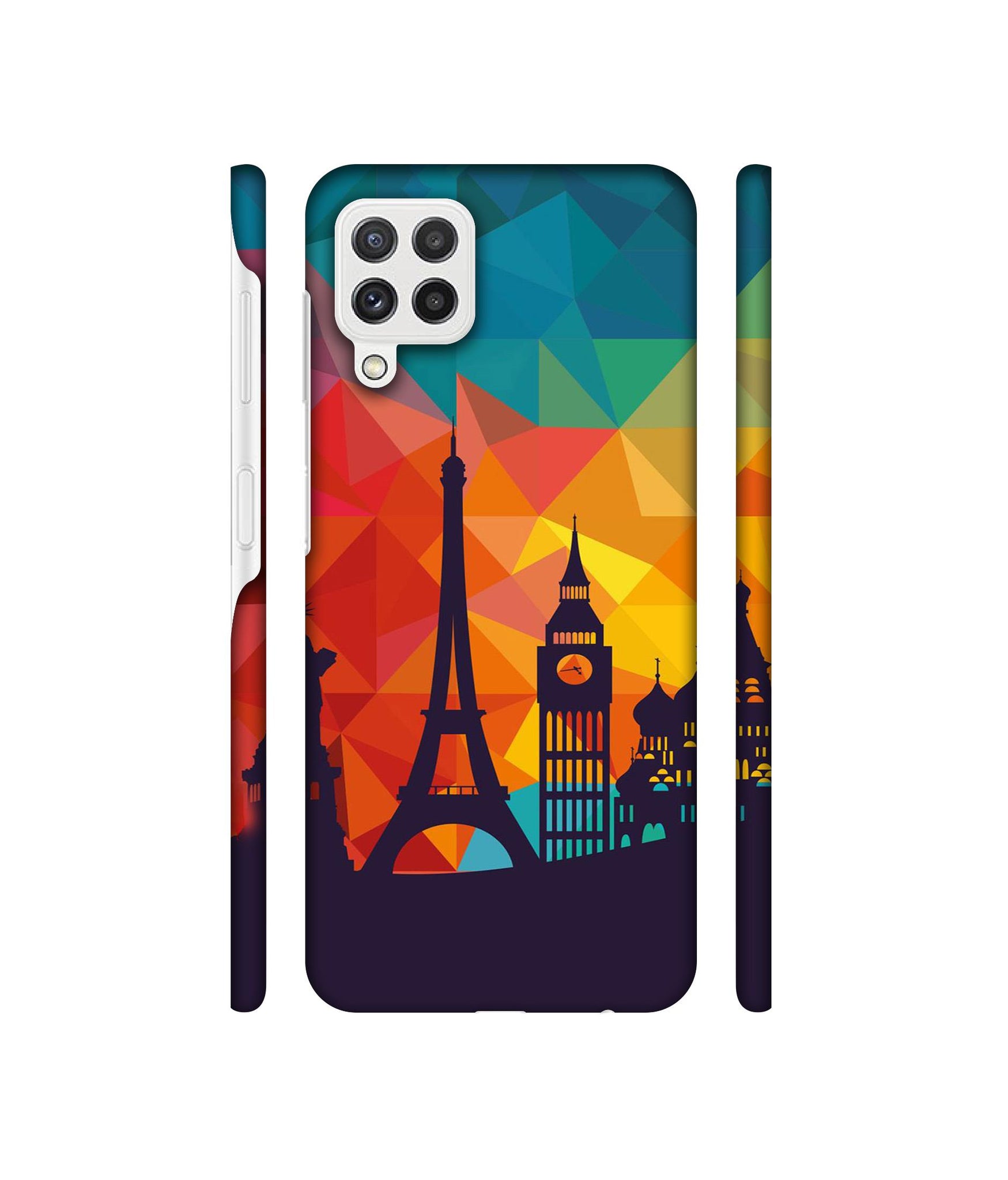Colored Paris Designer Hard Back Cover for Samsung Galaxy A22 4G
