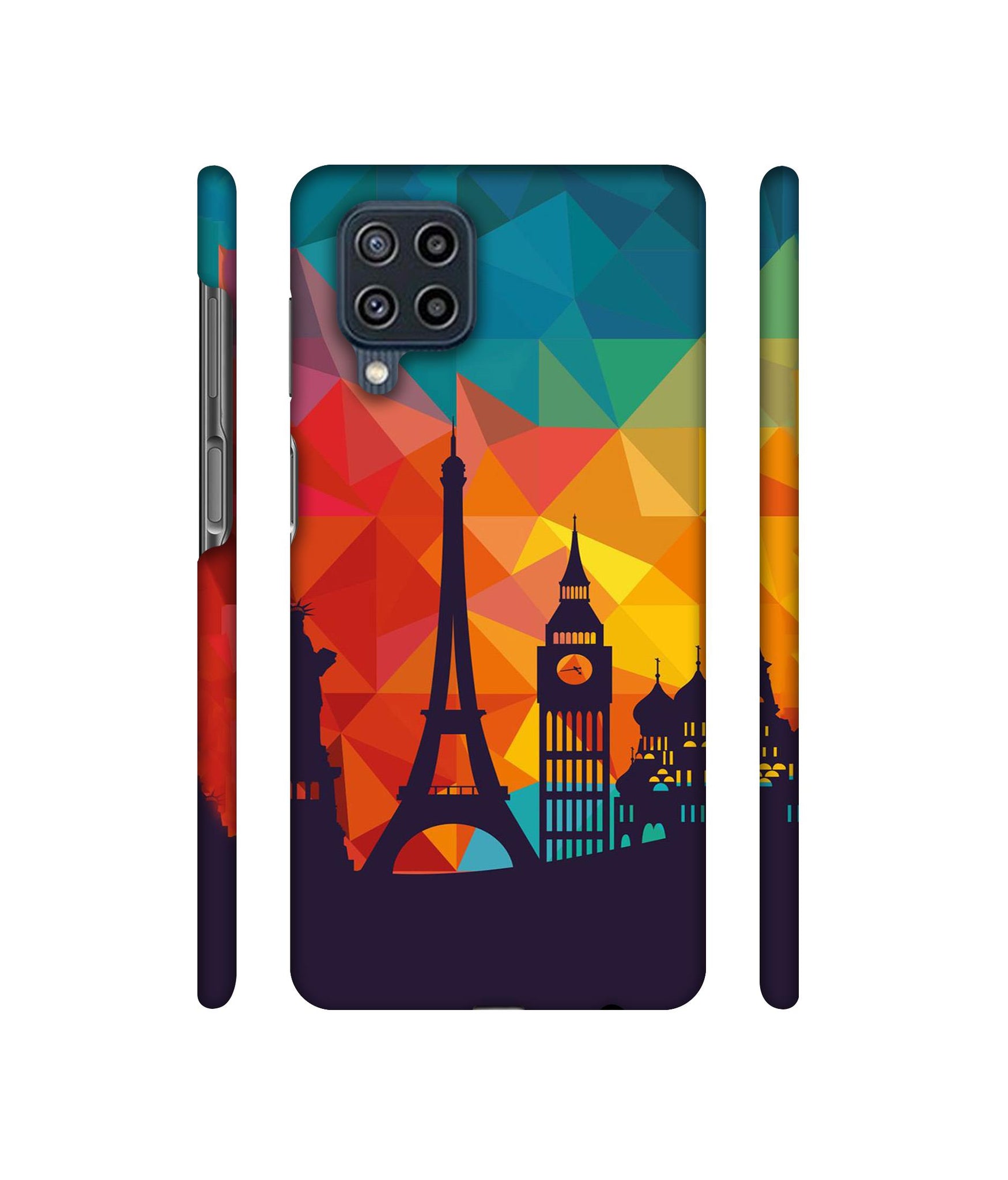 Colored Paris Designer Hard Back Cover for Samsung Galaxy F22 4G / M22 4G