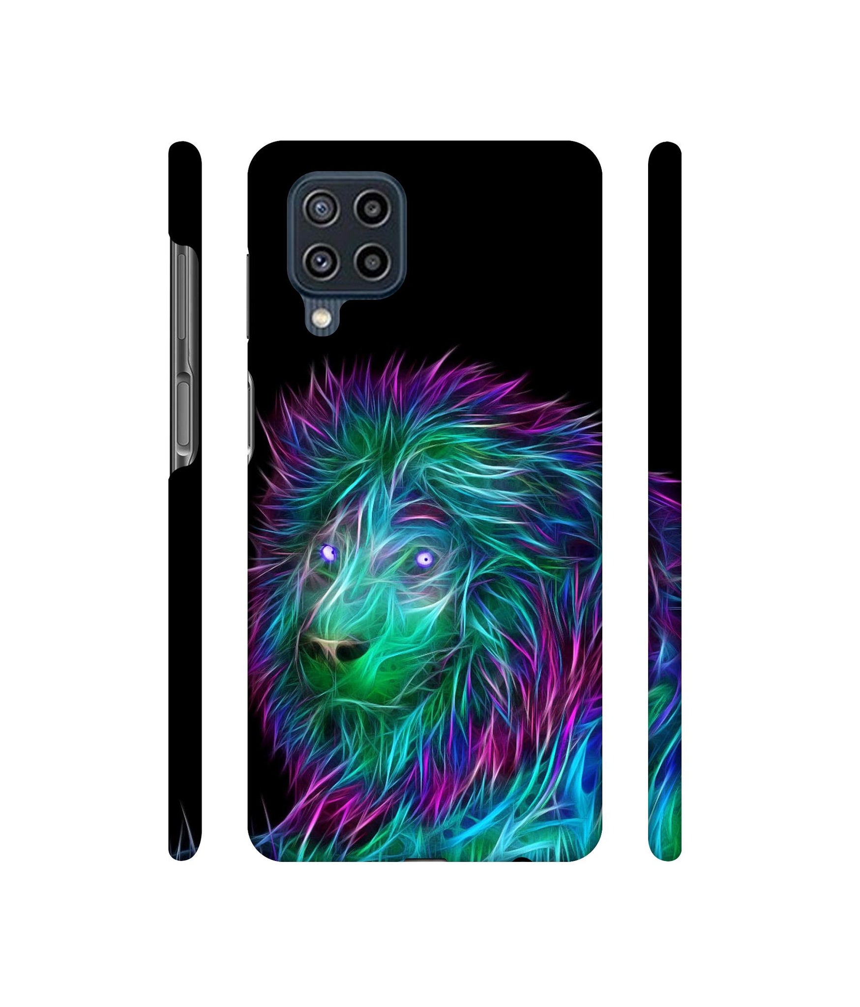3D Lion Designer Hard Back Cover for Samsung Galaxy F22 4G / M22 4G