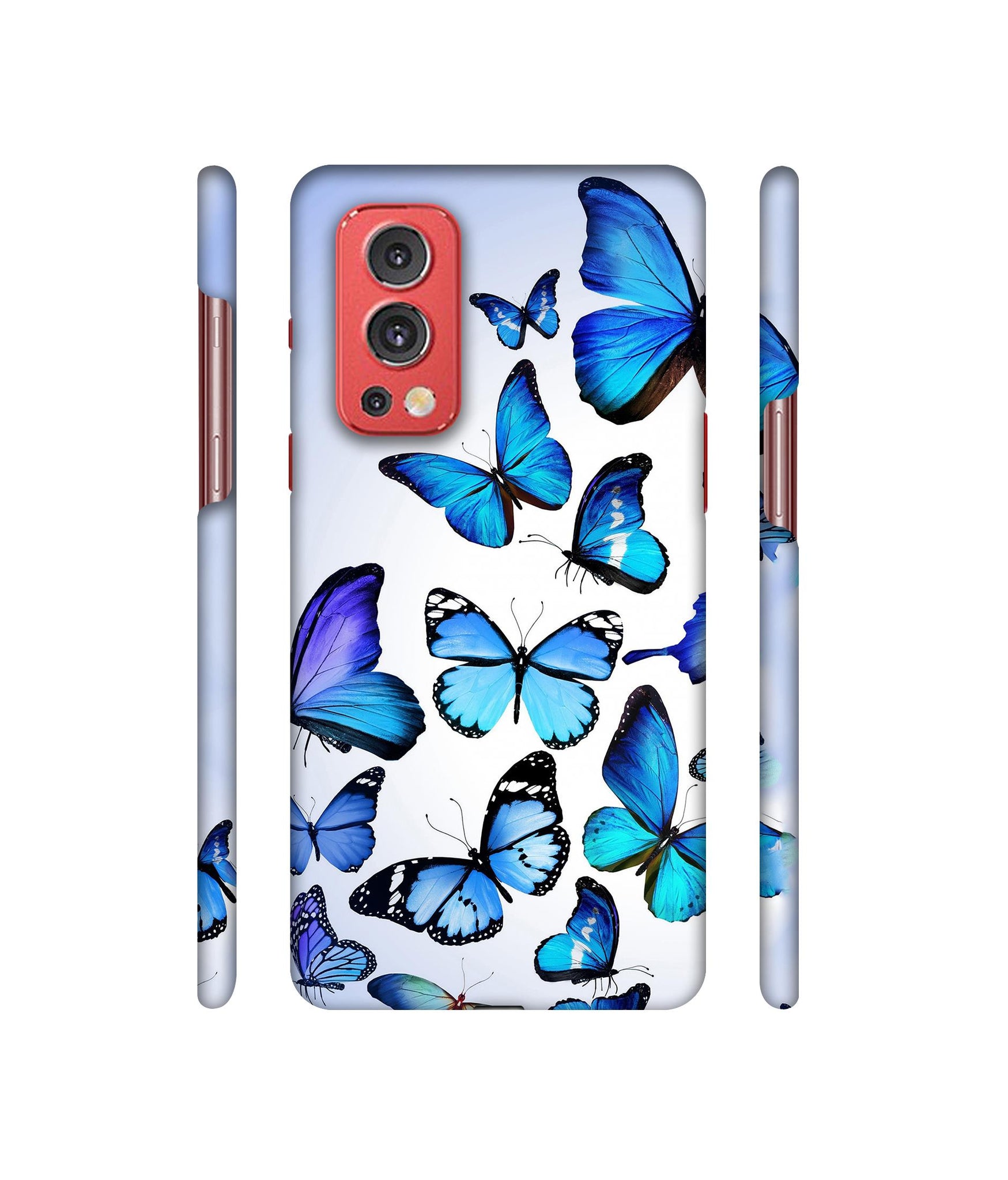 Colorful Flying Butterfly Designer Hard Back Cover for OnePlus Nord2 5G