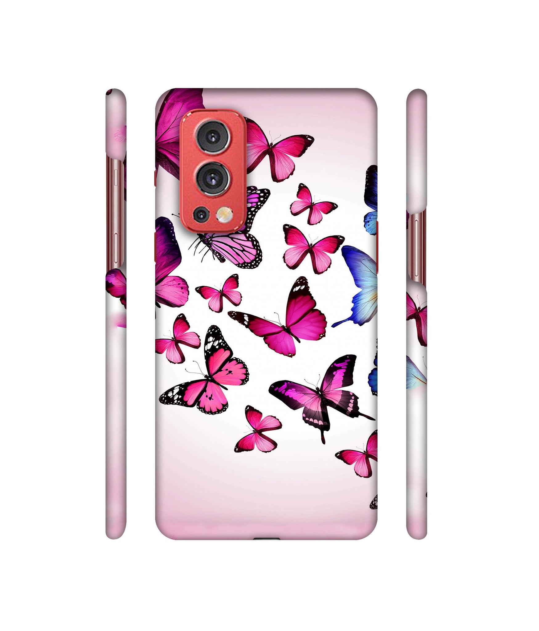 Flying Colorful Butterfly Designer Hard Back Cover for OnePlus Nord2 5G