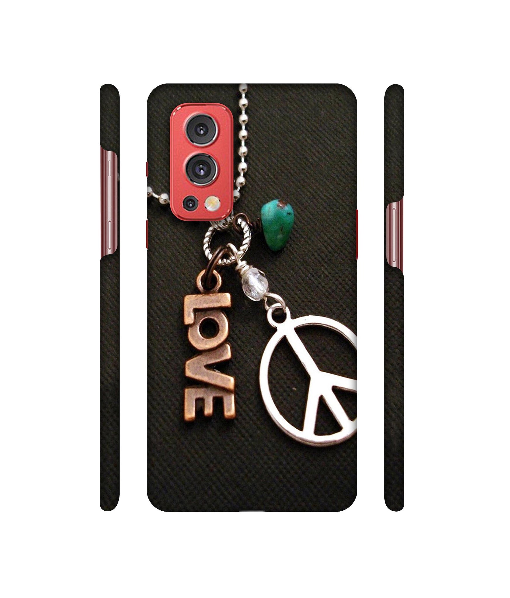 Love and Peace Designer Hard Back Cover for OnePlus Nord2 5G