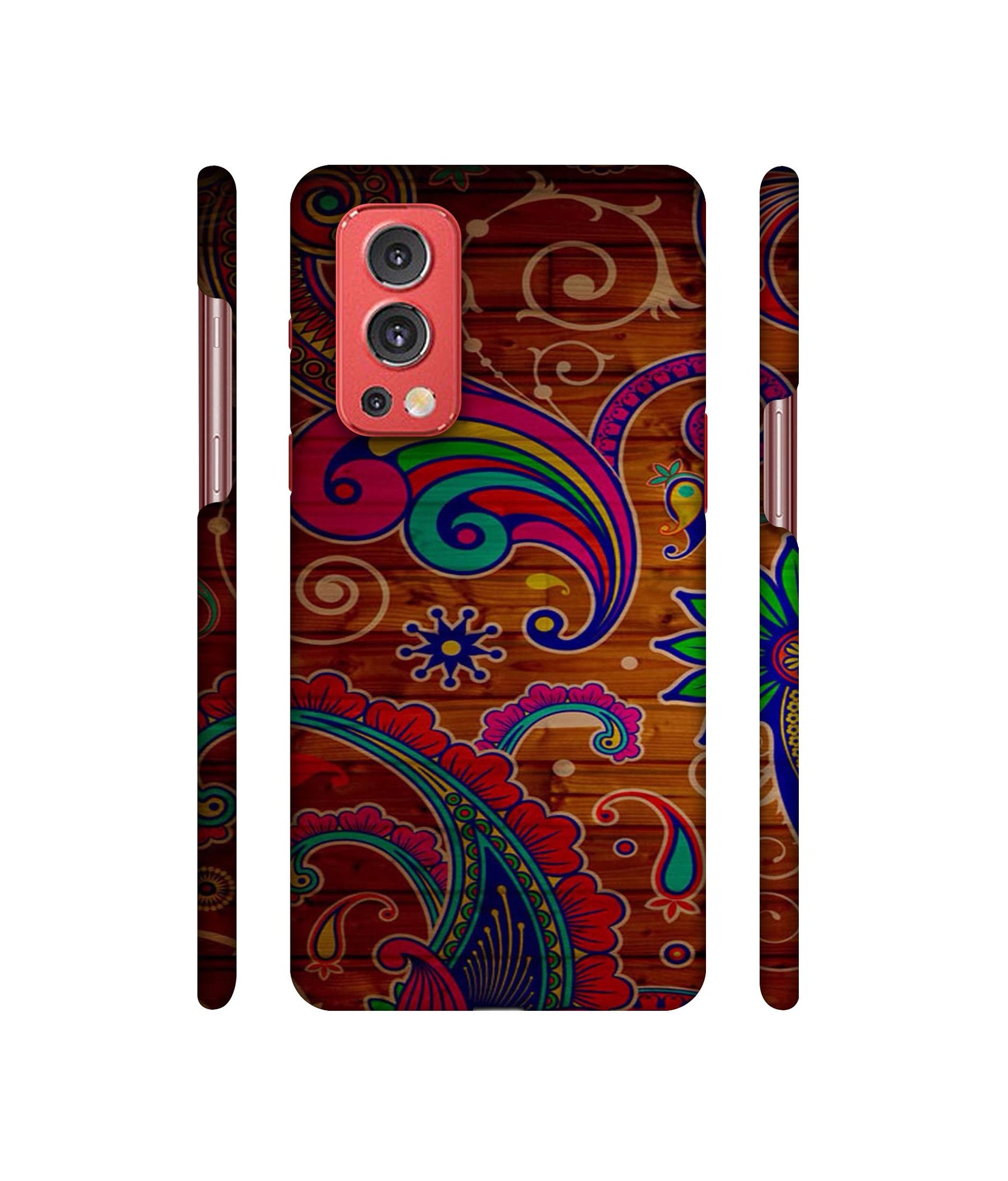 Wooden Pattern Print Designer Hard Back Cover for OnePlus Nord2 5G