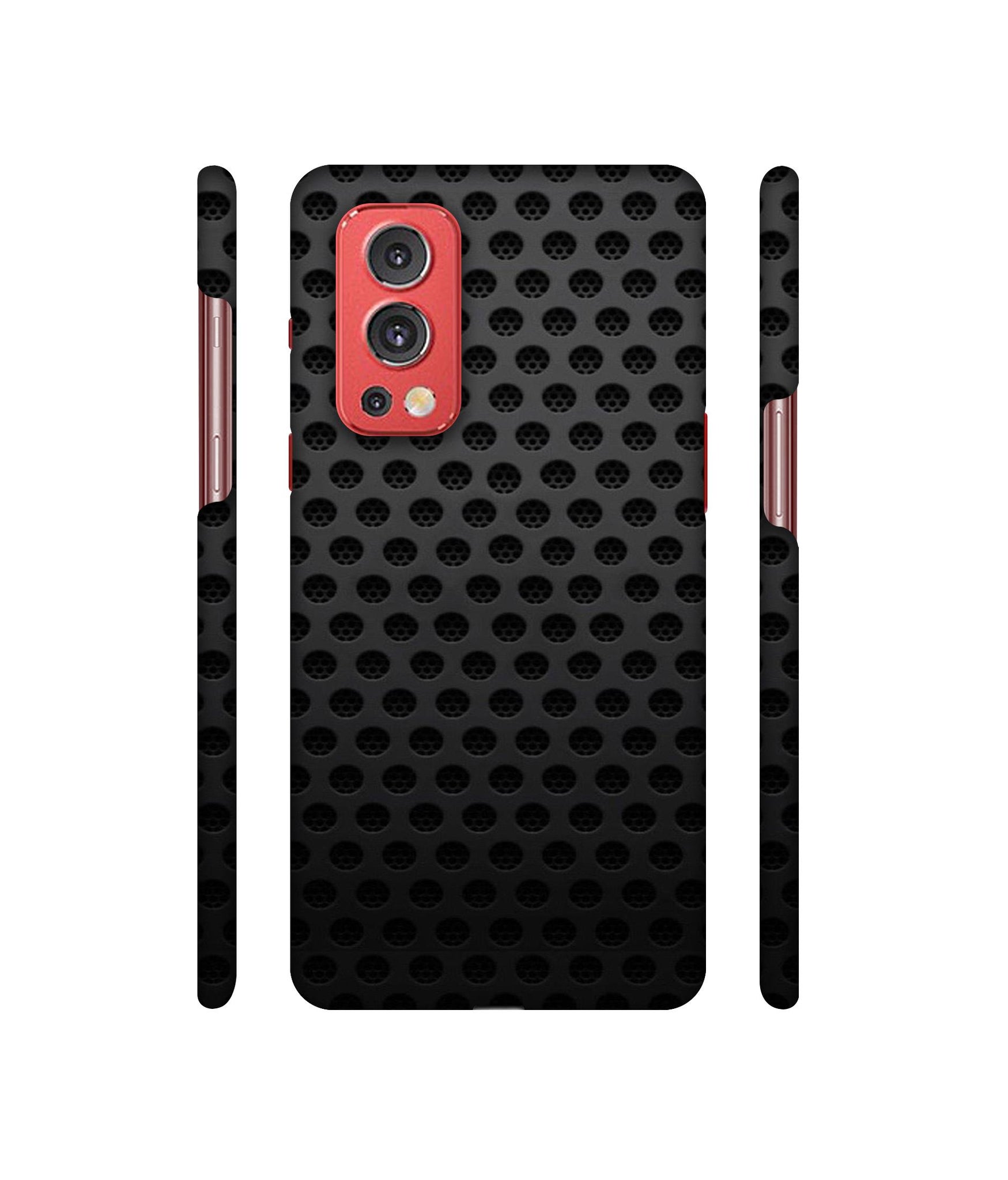 Black Circle Designer Hard Back Cover for OnePlus Nord2 5G