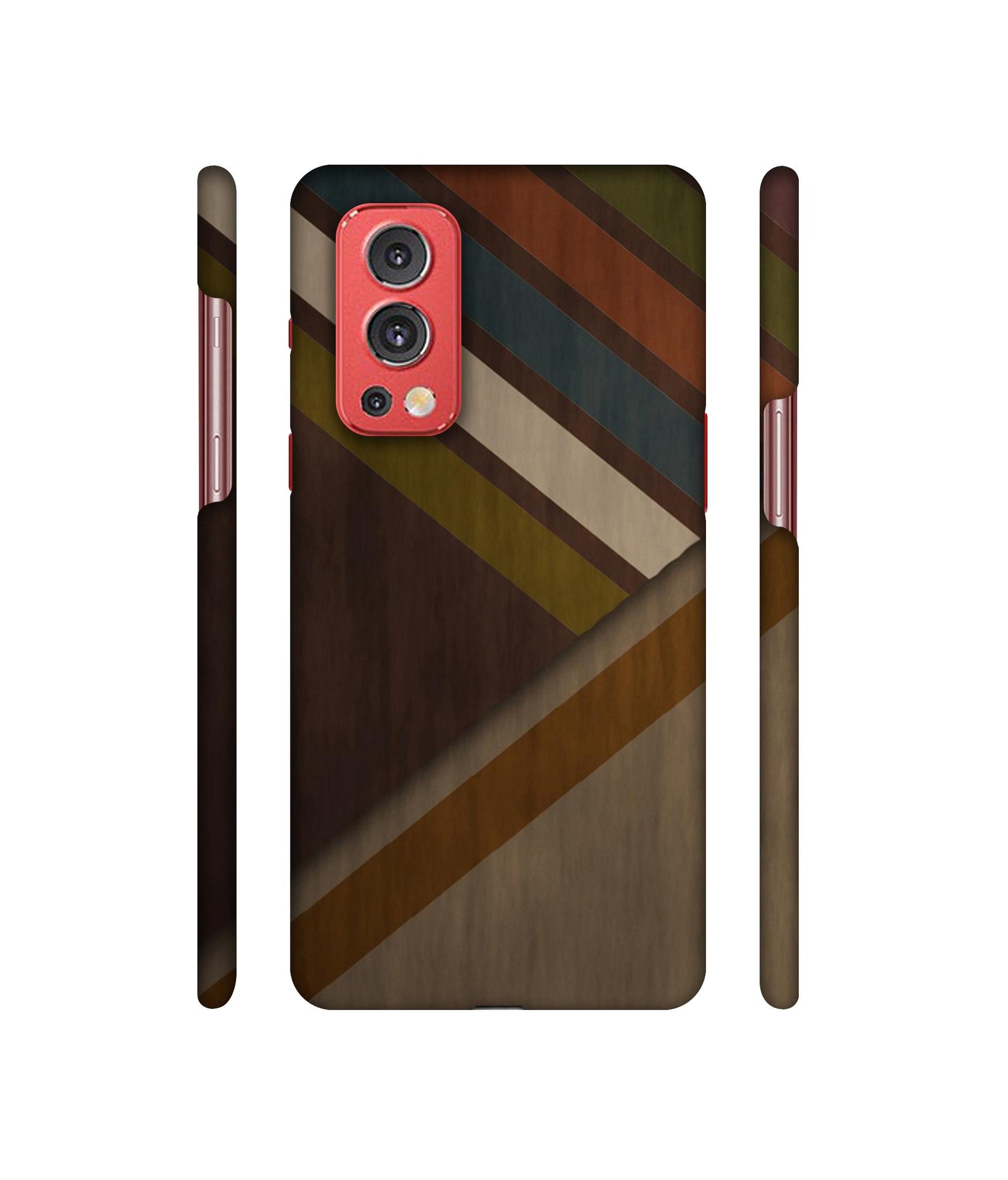 Colorful Wooden Pattern Designer Hard Back Cover for OnePlus Nord2 5G