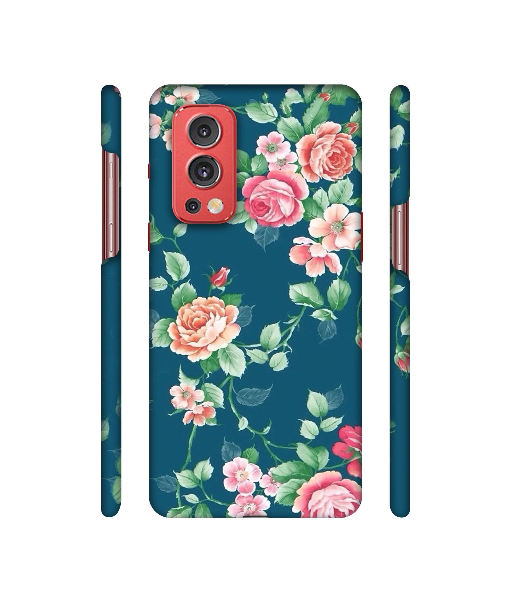 Vintage Floral Designer Hard Back Cover for OnePlus Nord2 5G