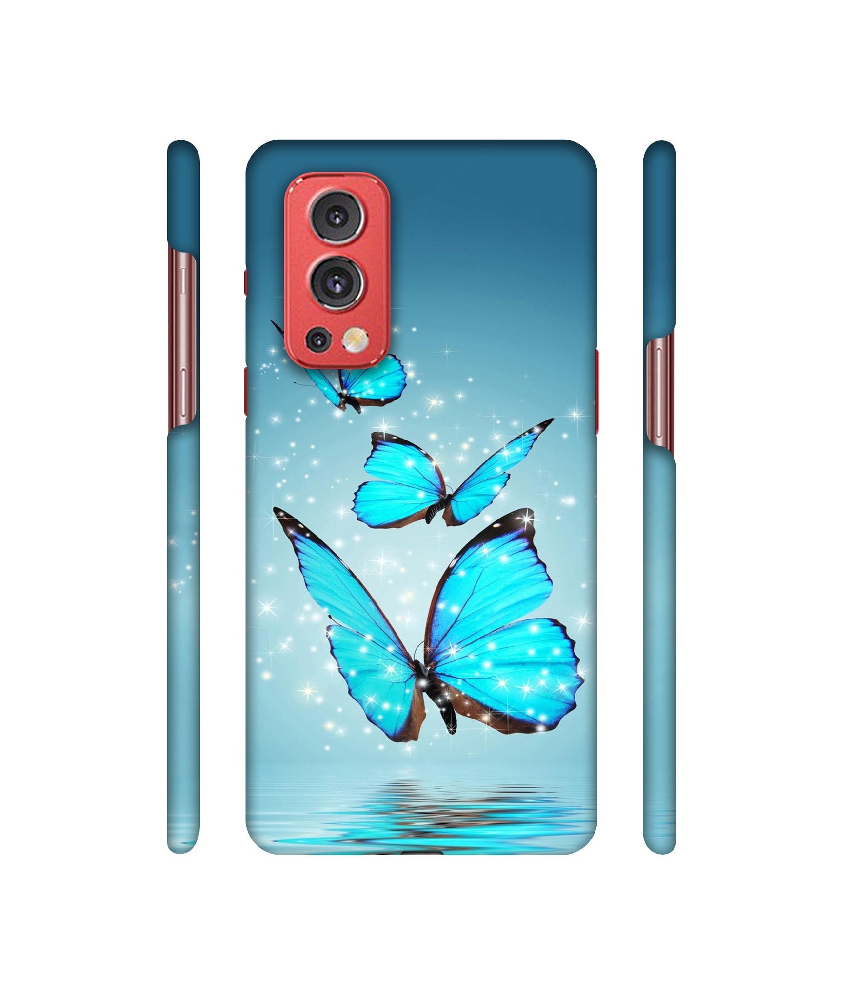 Flying Butterflies Designer Hard Back Cover for OnePlus Nord2 5G