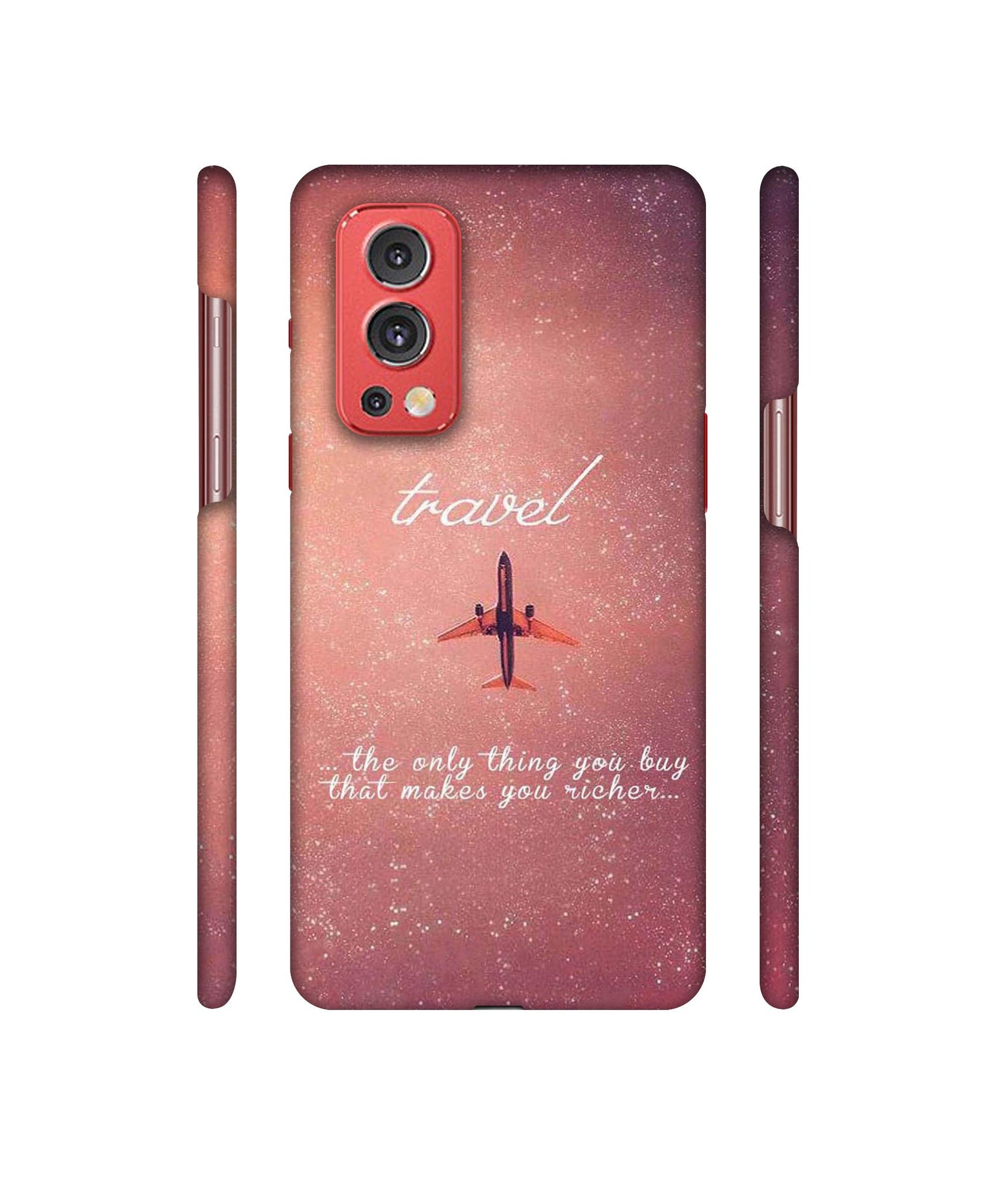 Travel with Plane Designer Hard Back Cover for OnePlus Nord2 5G