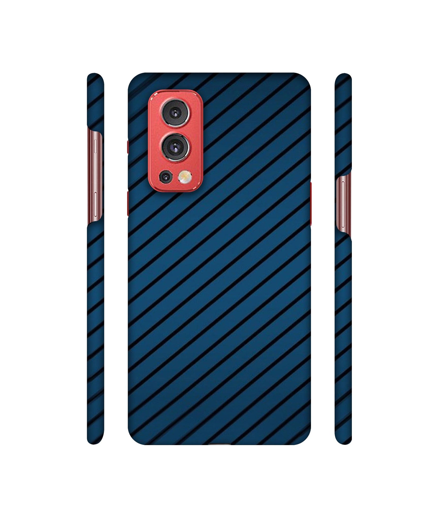 Blue Stripes Designer Hard Back Cover for OnePlus Nord2 5G