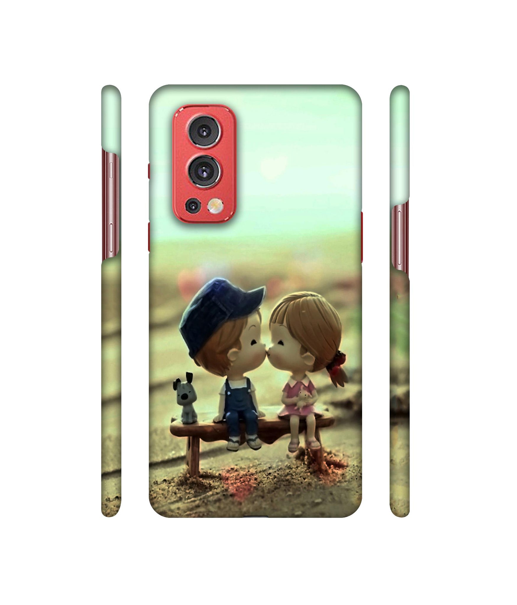 Love Couples Pattern Designer Hard Back Cover for OnePlus Nord2 5G