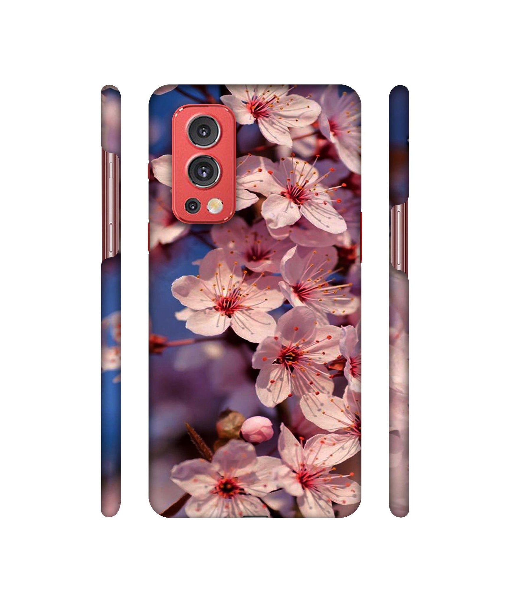 Pink Flowers Pattern Designer Hard Back Cover for OnePlus Nord2 5G