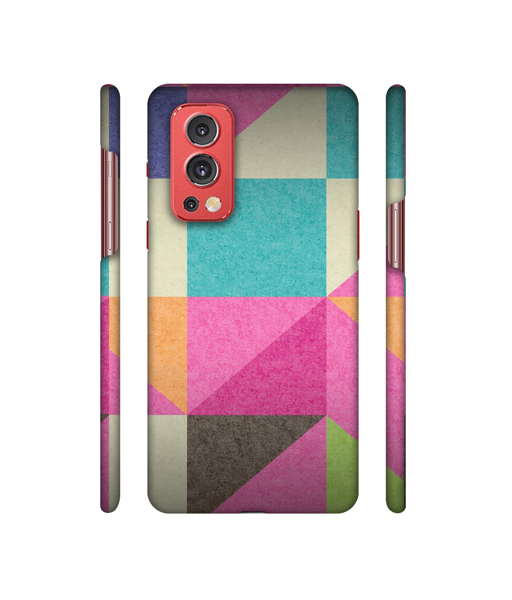 Pink Cyan Designer Hard Back Cover for OnePlus Nord2 5G