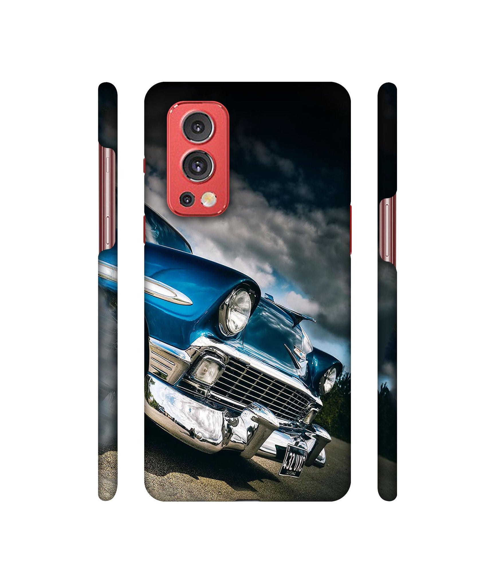 Vintage Car Pattern Designer Hard Back Cover for OnePlus Nord2 5G