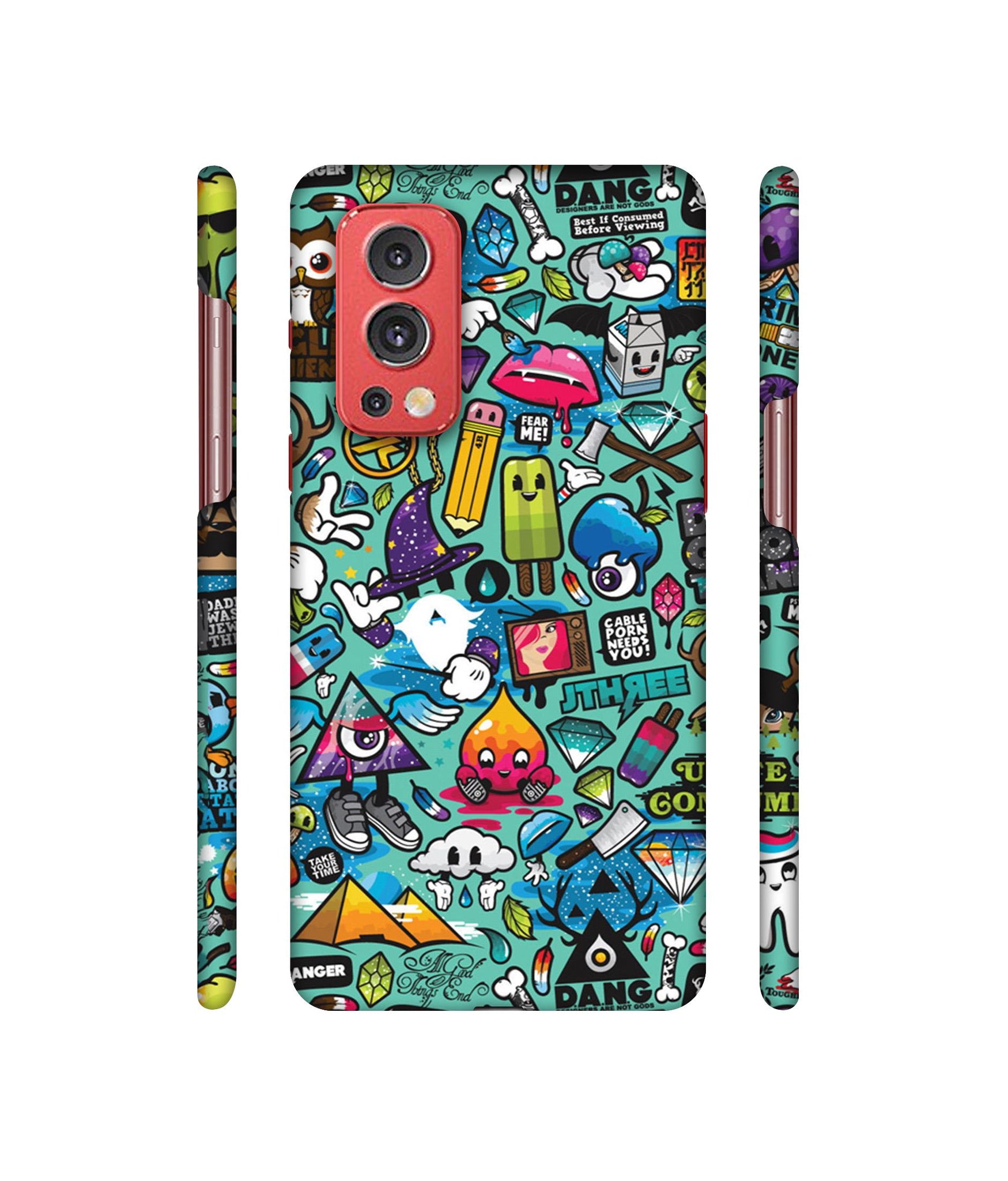 Crazy Designer Hard Back Cover for OnePlus Nord2 5G