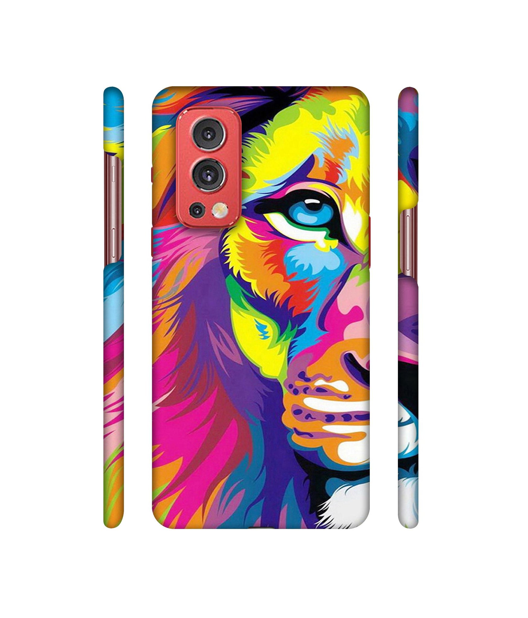 Lion Designer Hard Back Cover for OnePlus Nord2 5G