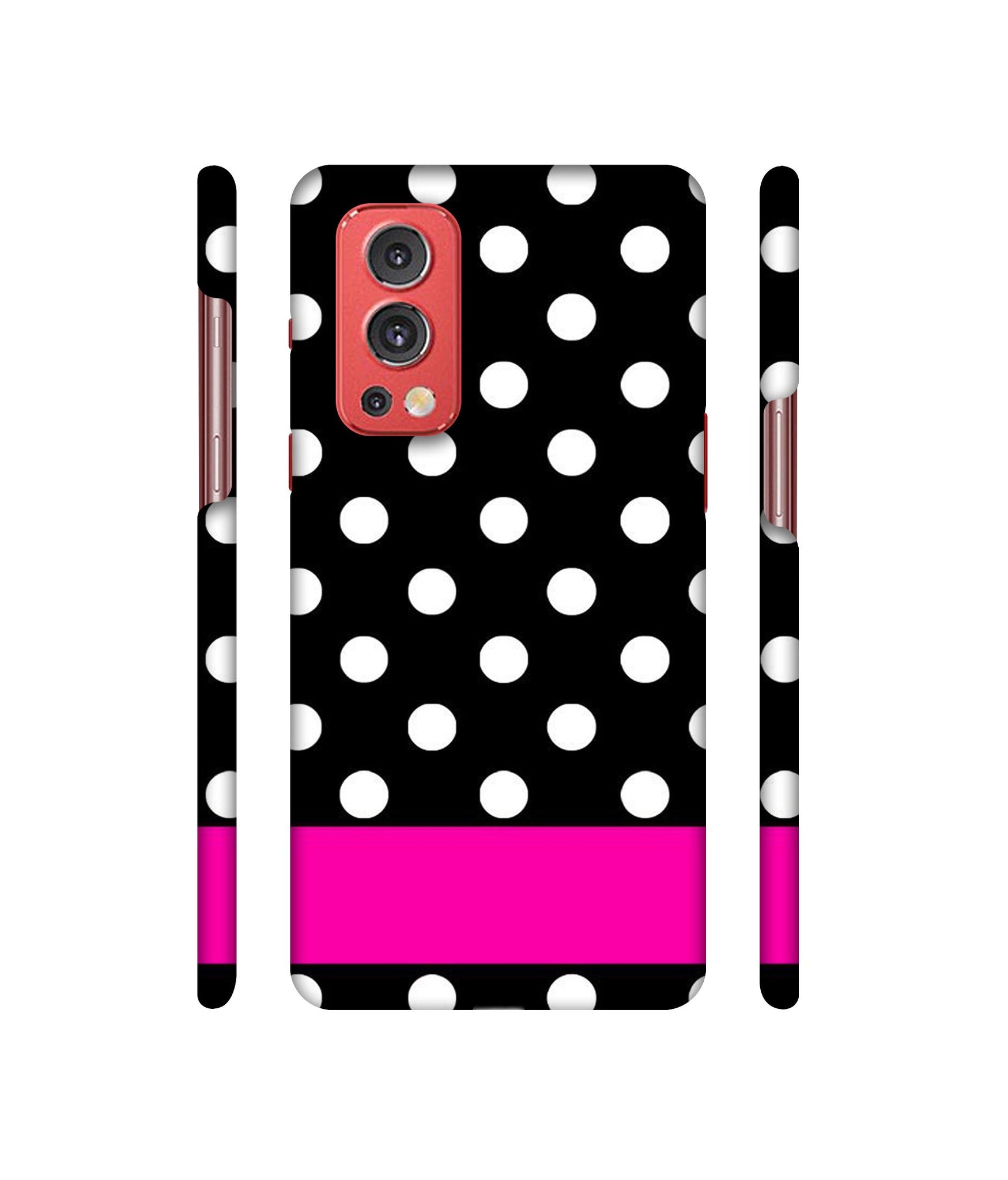 White Dots Pattern Designer Hard Back Cover for OnePlus Nord2 5G