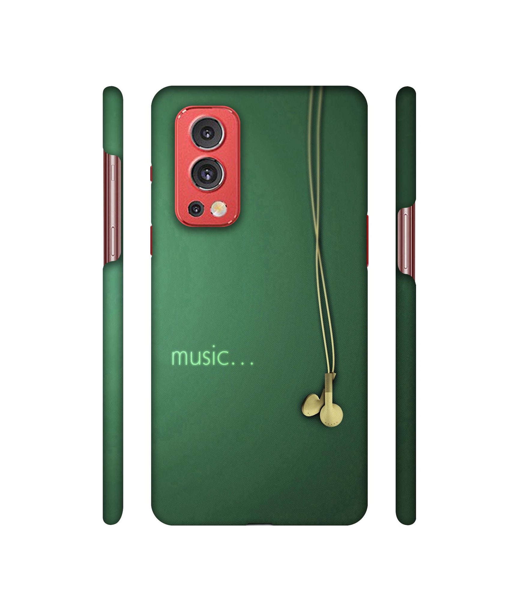 Headphone Music Designer Hard Back Cover for OnePlus Nord2 5G