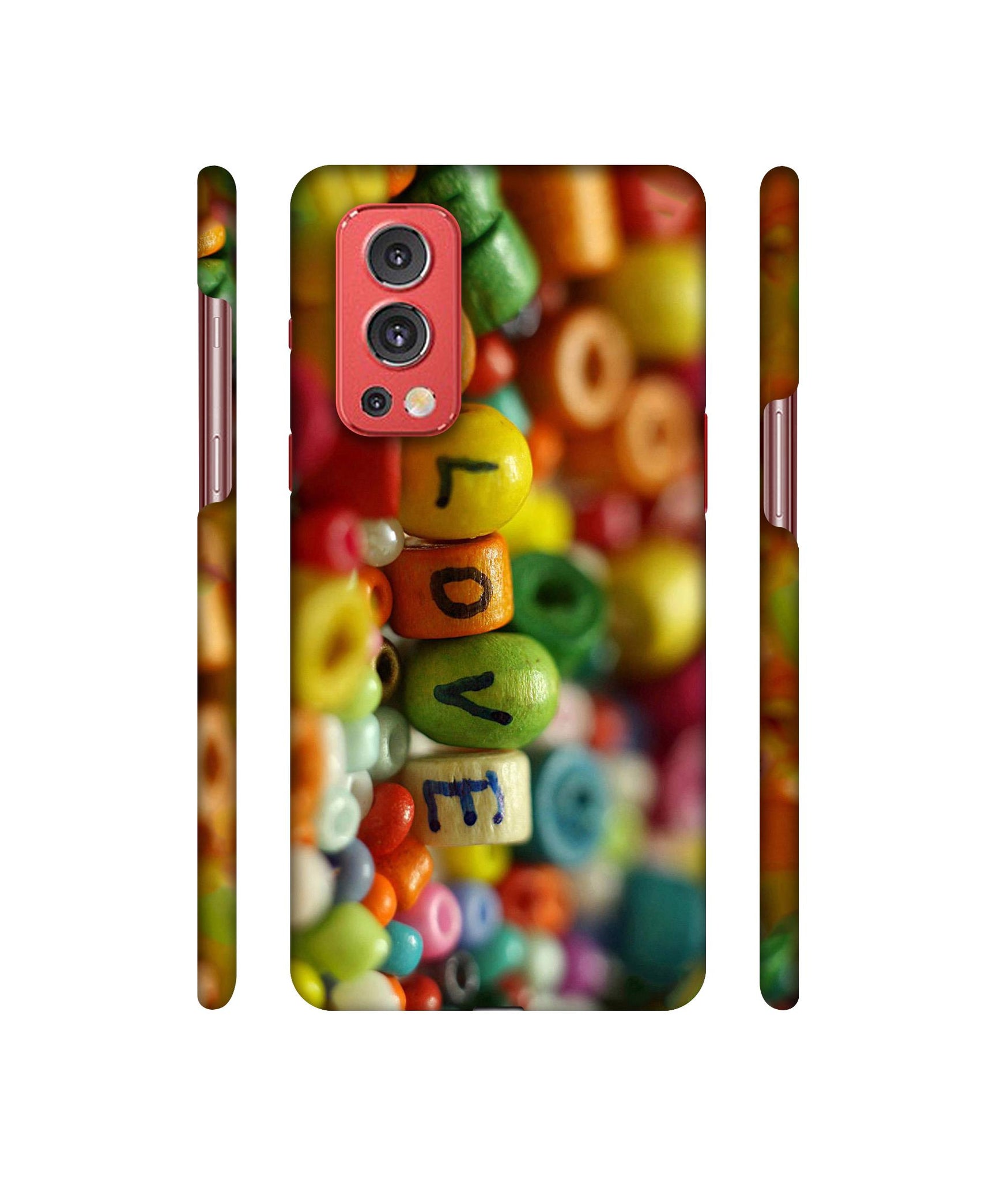 Colorful Love Designer Hard Back Cover for OnePlus Nord2 5G