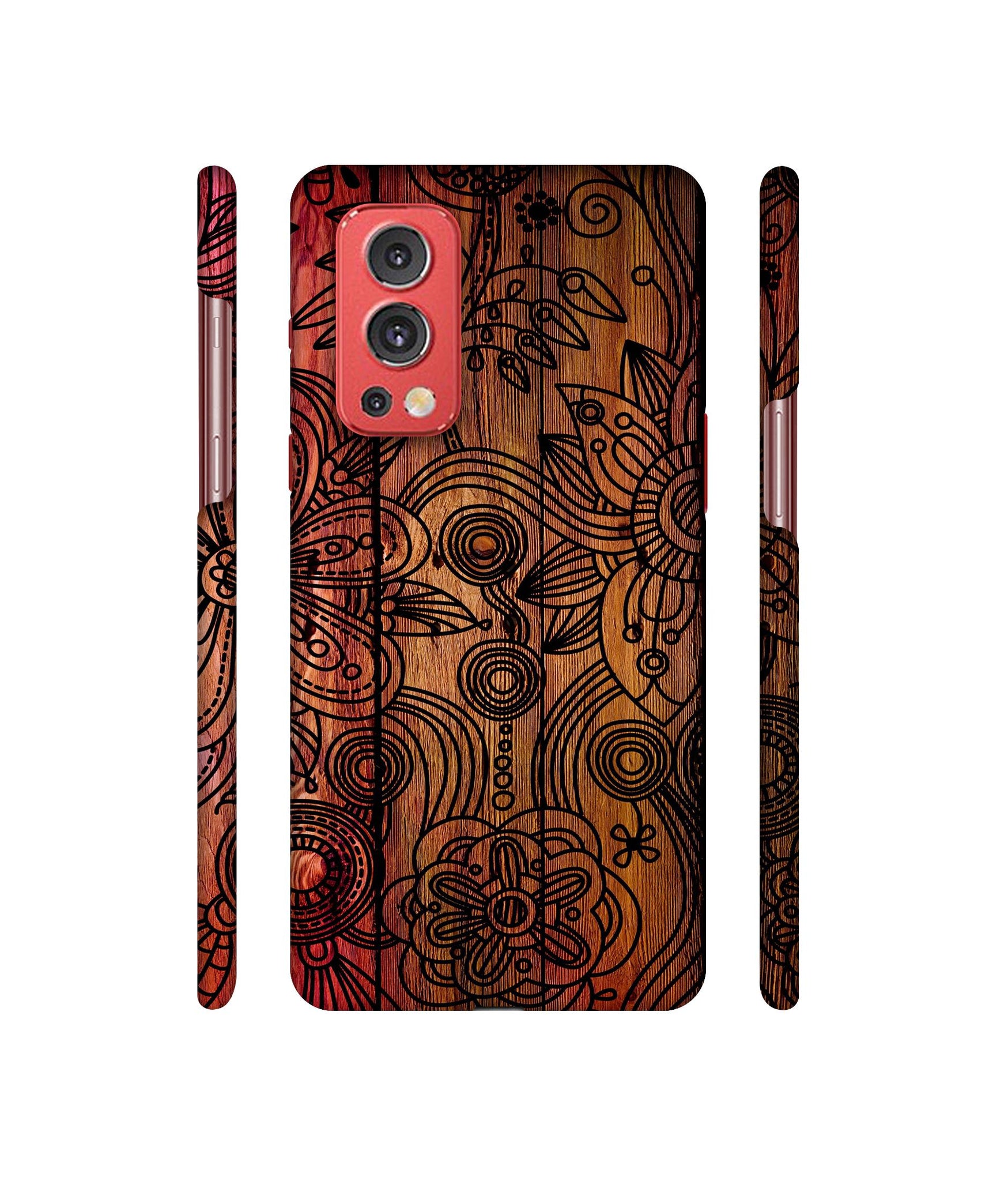 Dark Wooden Background Designer Hard Back Cover for OnePlus Nord2 5G