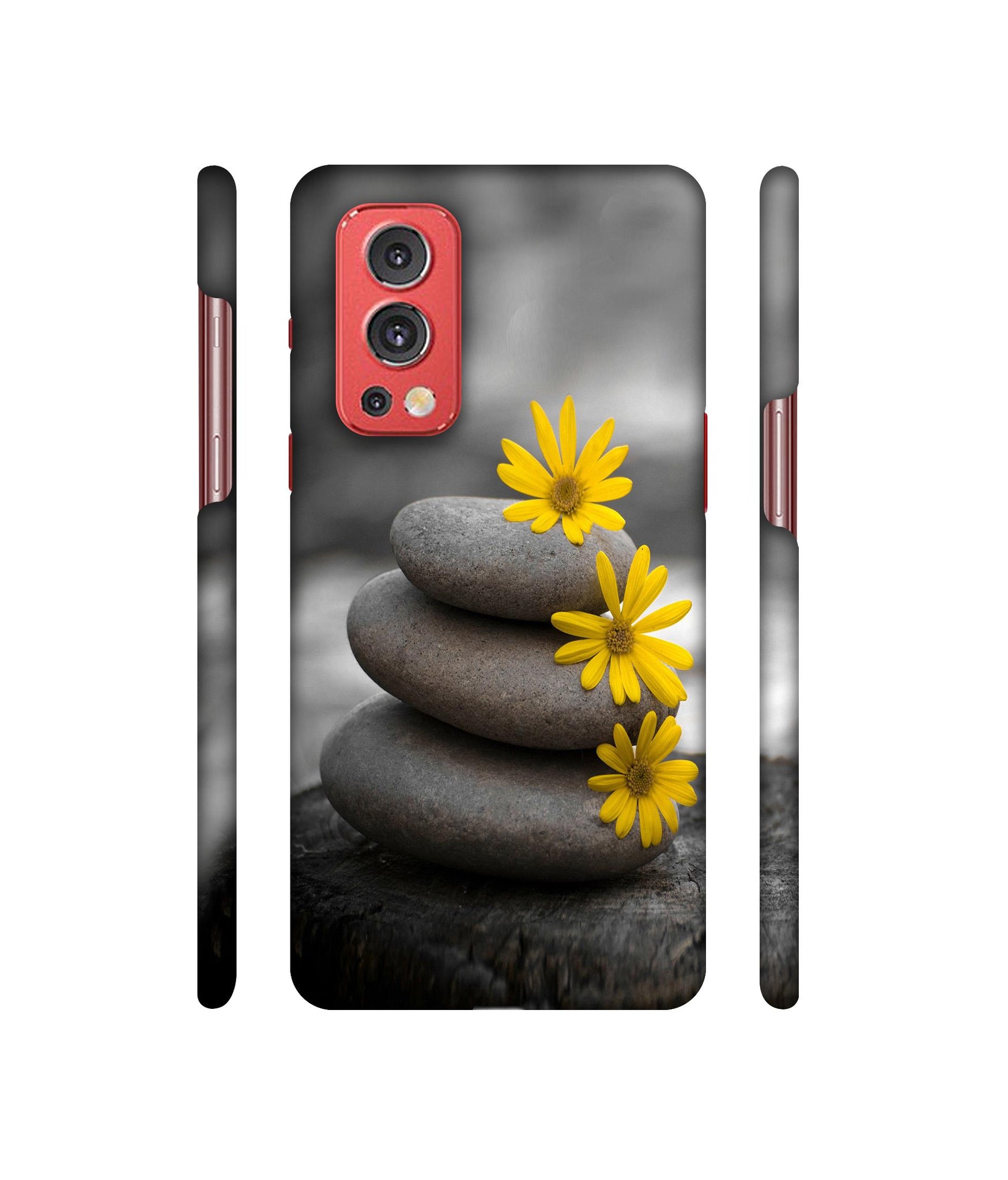 Stones And Flower Designer Hard Back Cover for OnePlus Nord2 5G