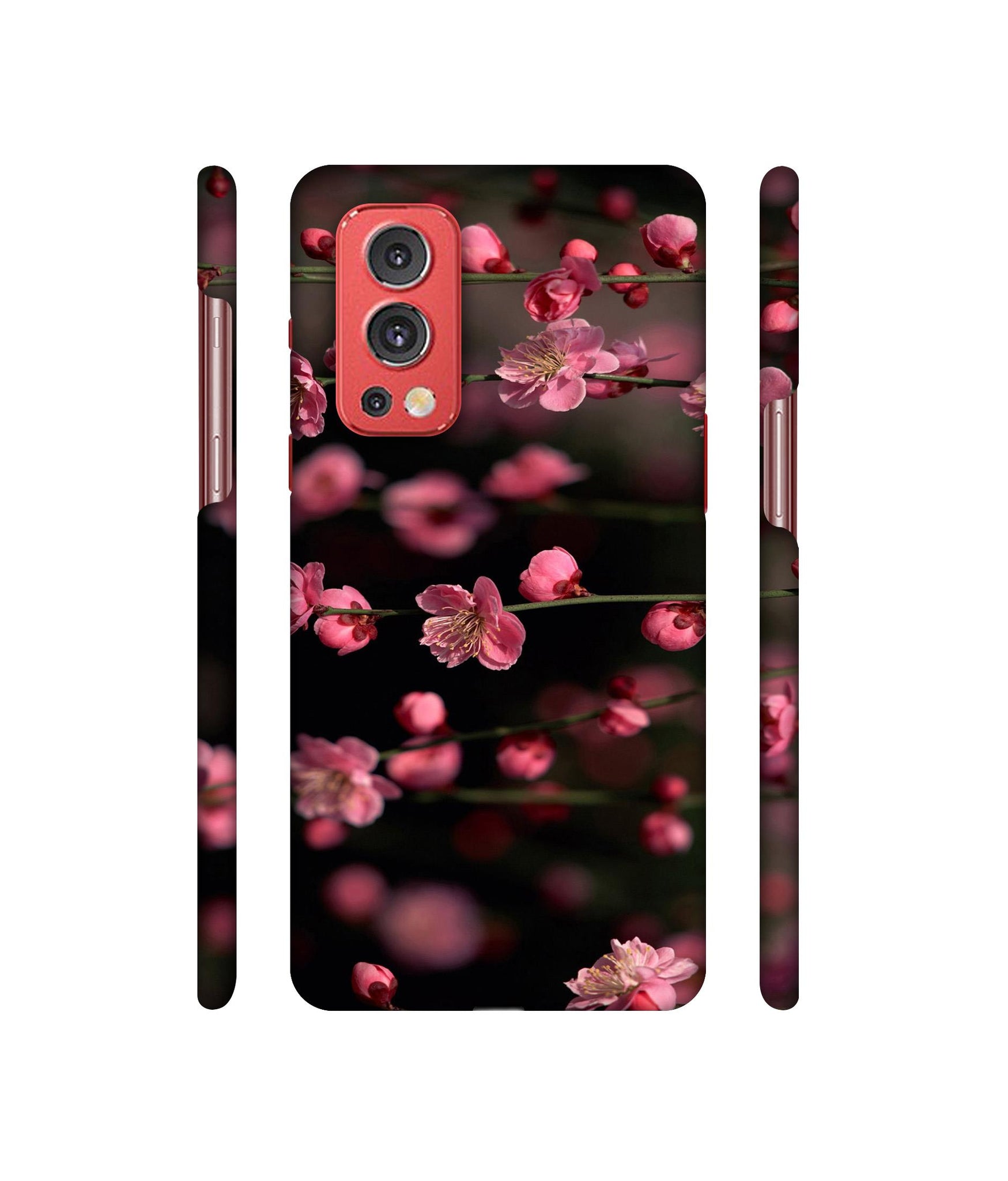 Pink Flowers Designer Hard Back Cover for OnePlus Nord2 5G